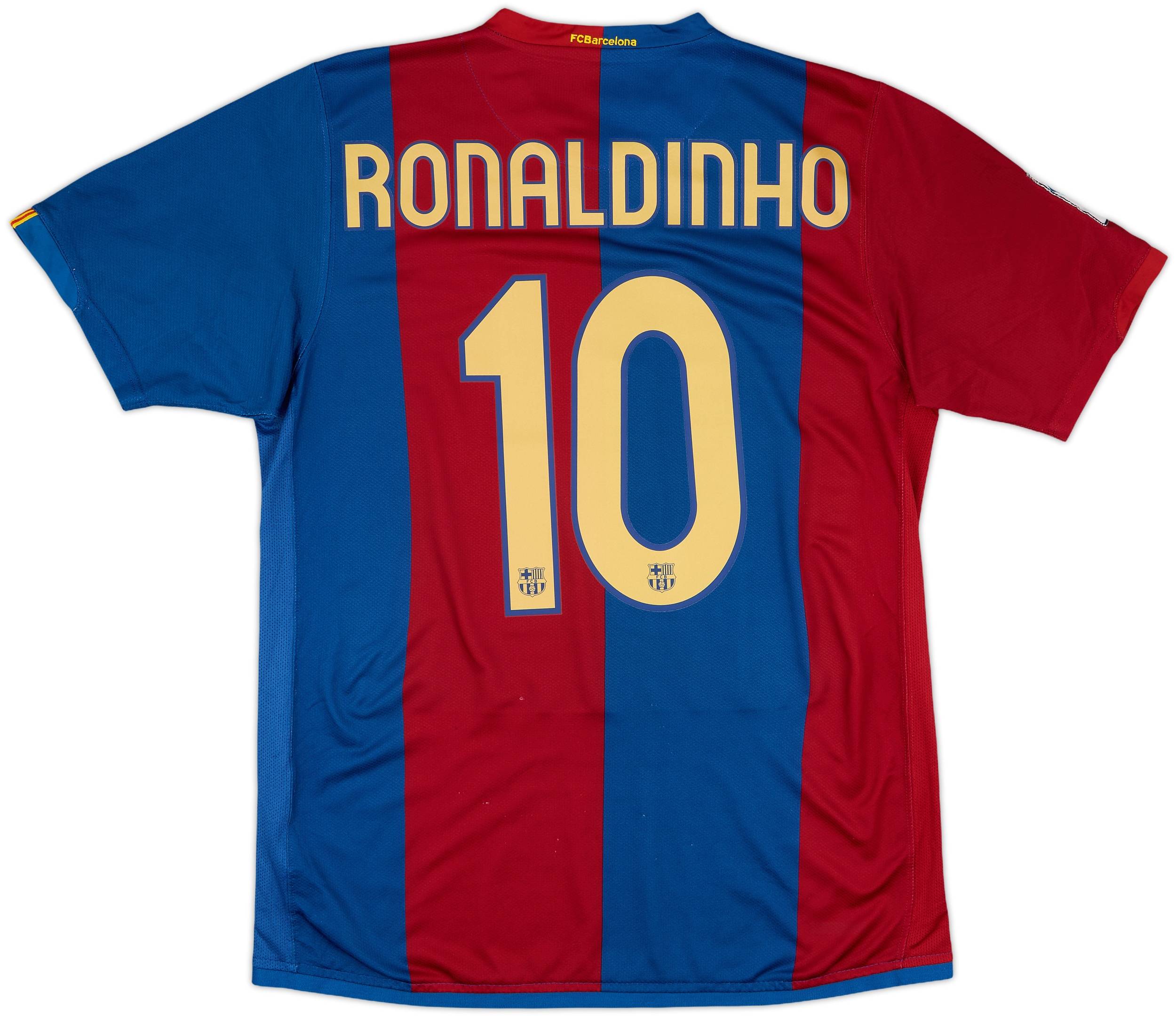 2006-07 Barcelona Home Shirt Ronaldinho #10 - 7/10 - (M)