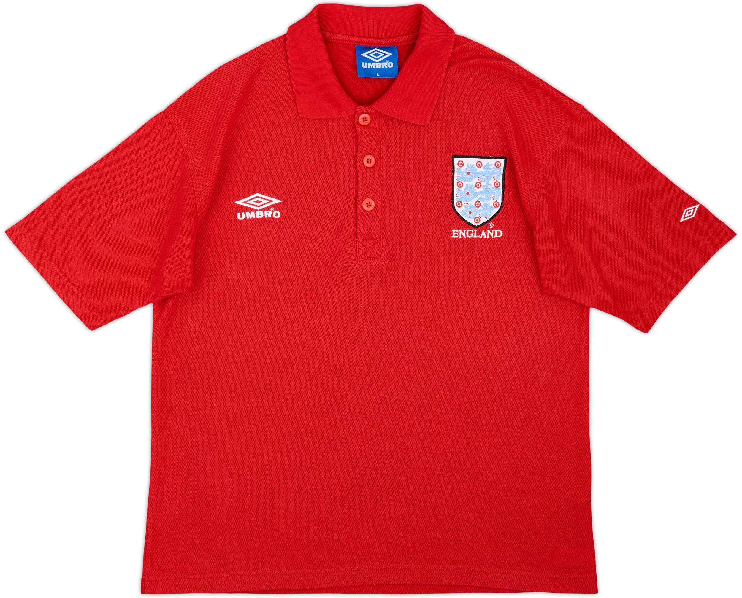UMBRO レッド ポロシャツ 14 1998-00 England Umbro Polo Shirt - 8/10 - (L)