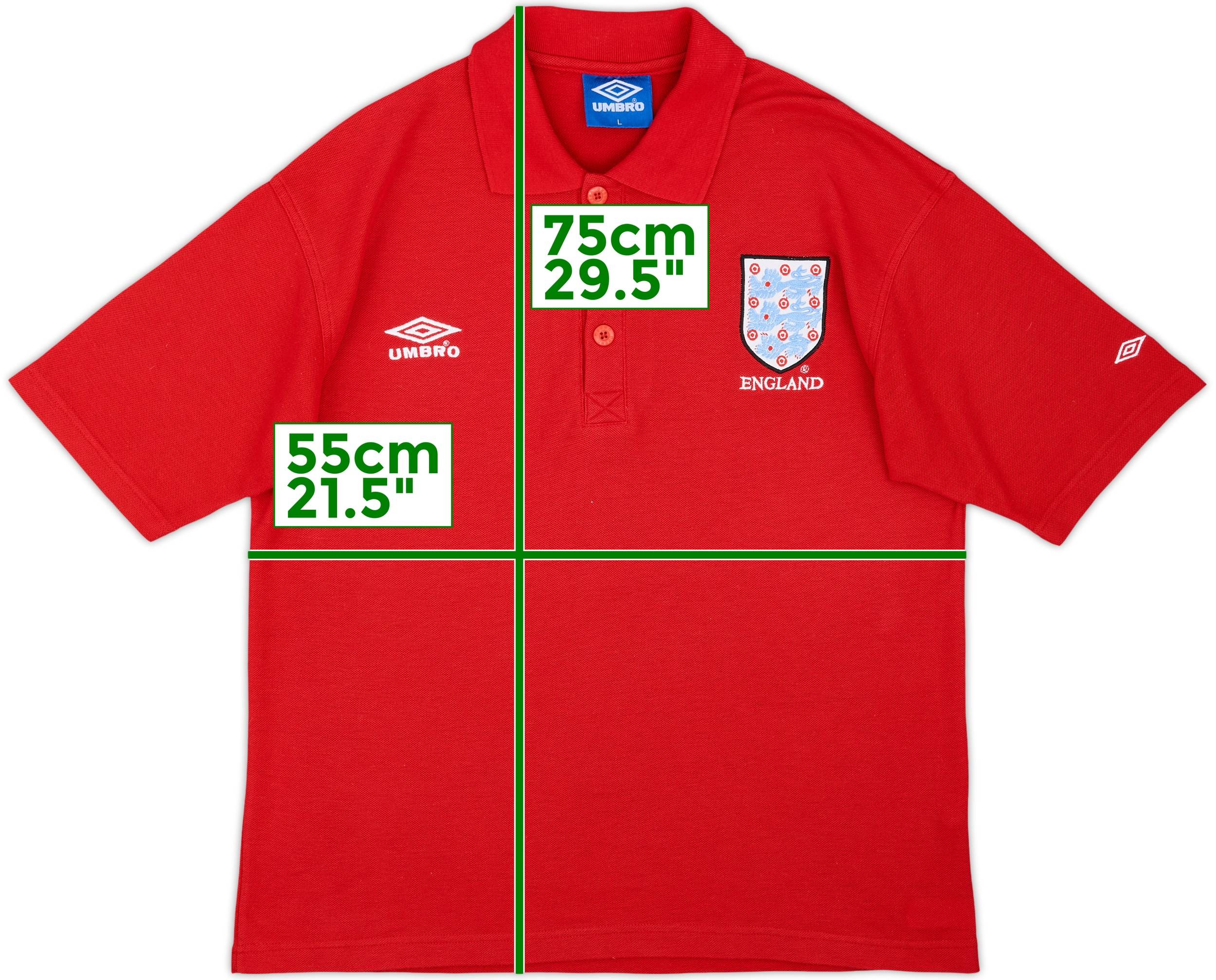 1998-00 England Umbro Polo Shirt - 8/10 - (L)