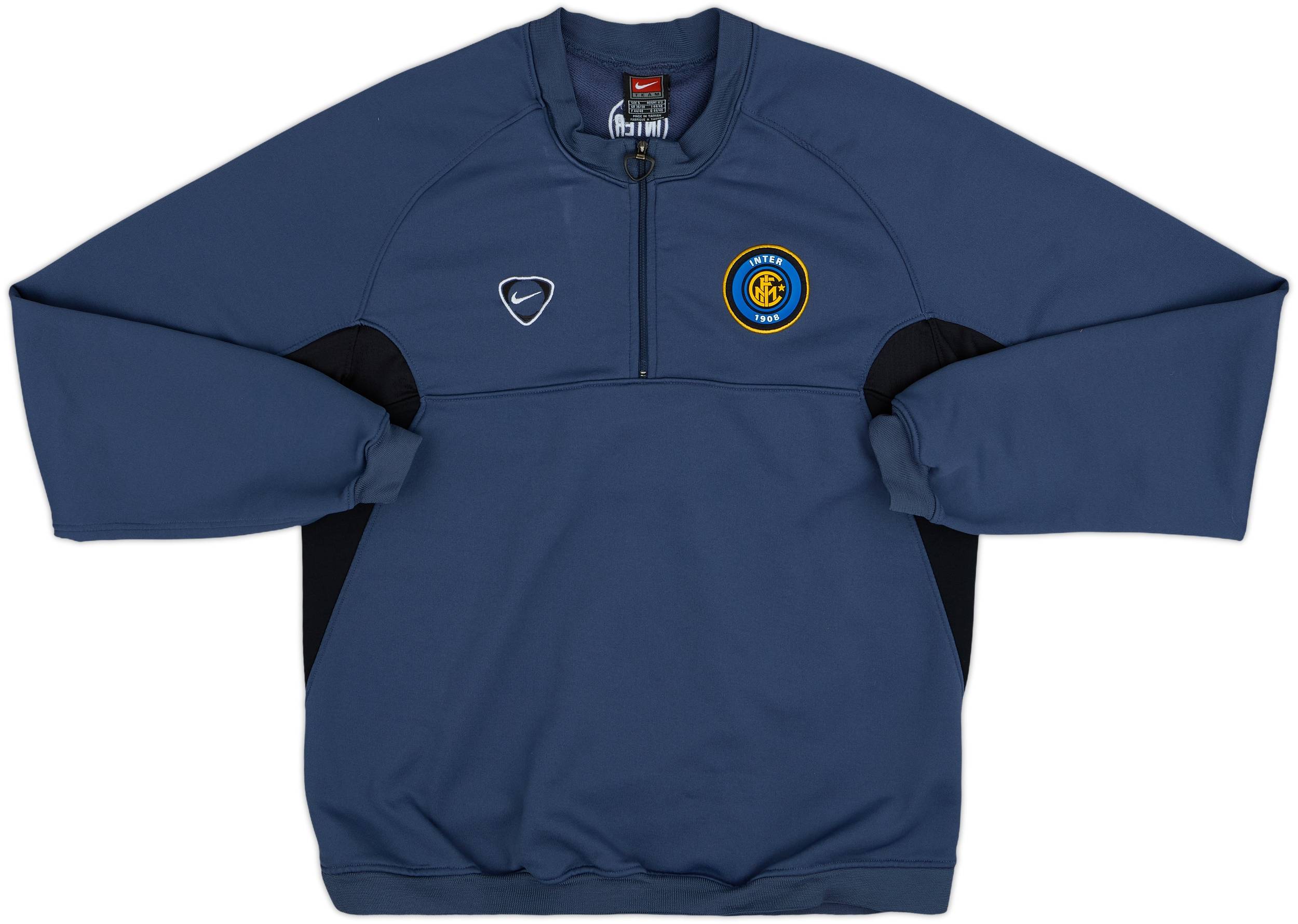 2000-01 Inter Milan Nike Sudadera con cierre de 1/4 - 9/10 - (S)