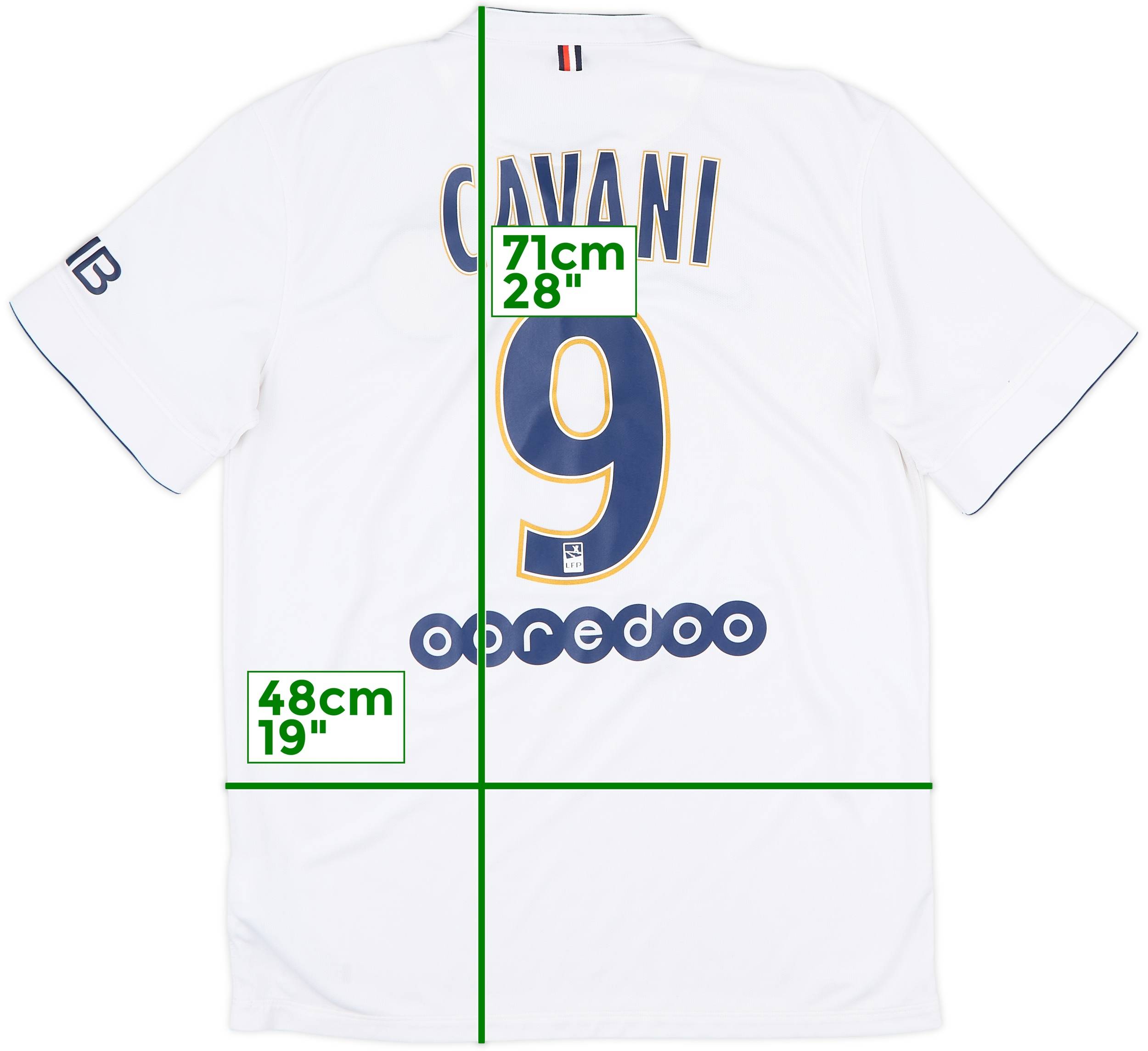 PSG 14/15 アウェイユニフォーム カバーニ 2014-15 Paris Saint-Germain Away Shirt Cavani #9 - 8/10 - (M)