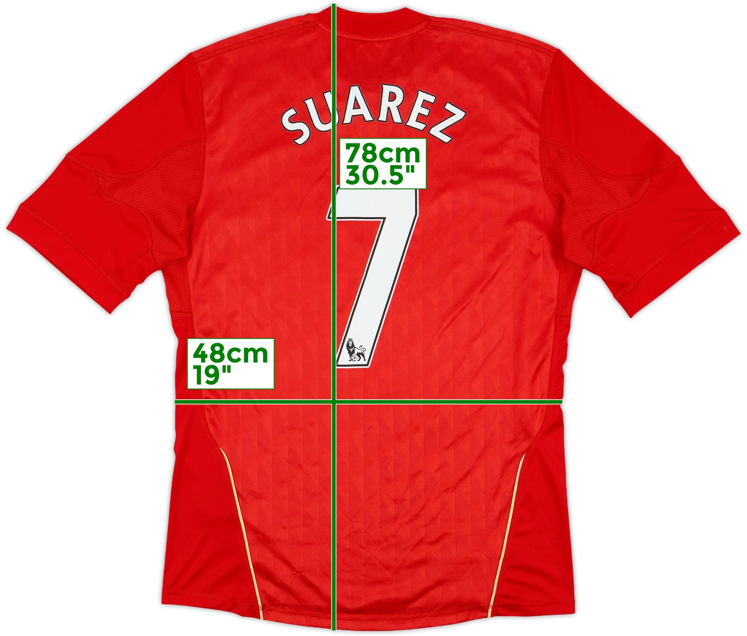 2010-12 Liverpool Home Shirt Suarez #7 - 8/10 - (M)