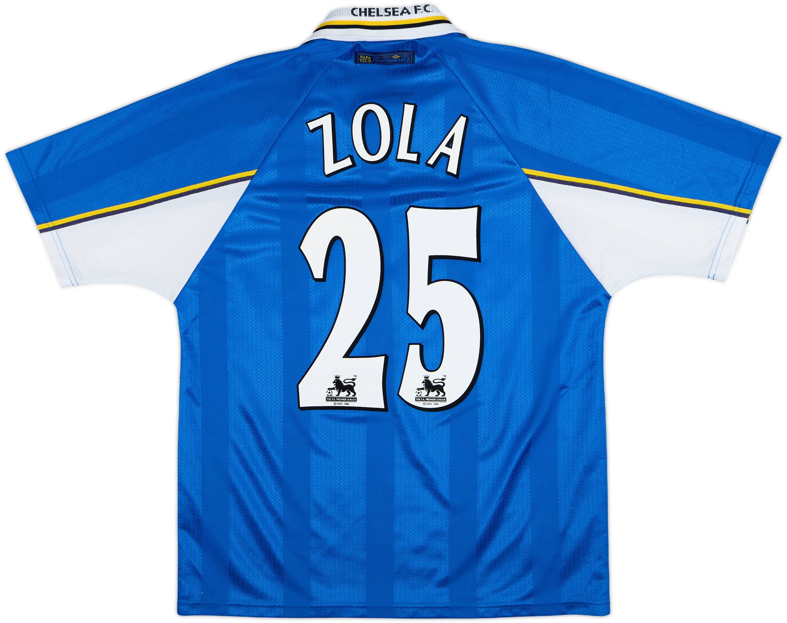 1997-99 Chelsea Home Shirt Zola #25 - 9/10 - (M)