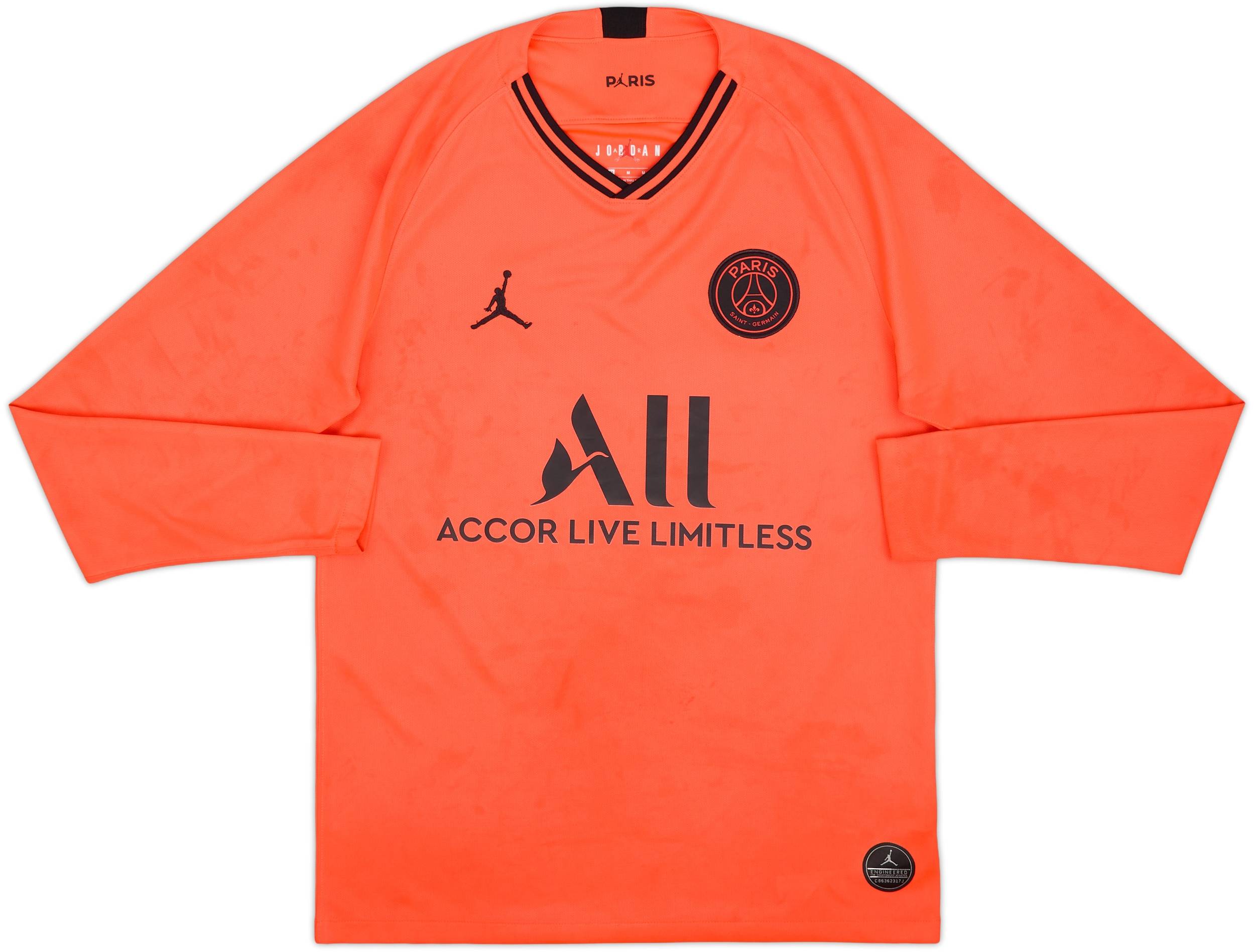 Neymar Jr Jordan Psg Orange Maillot PSG Extérieur Floqué Neymar