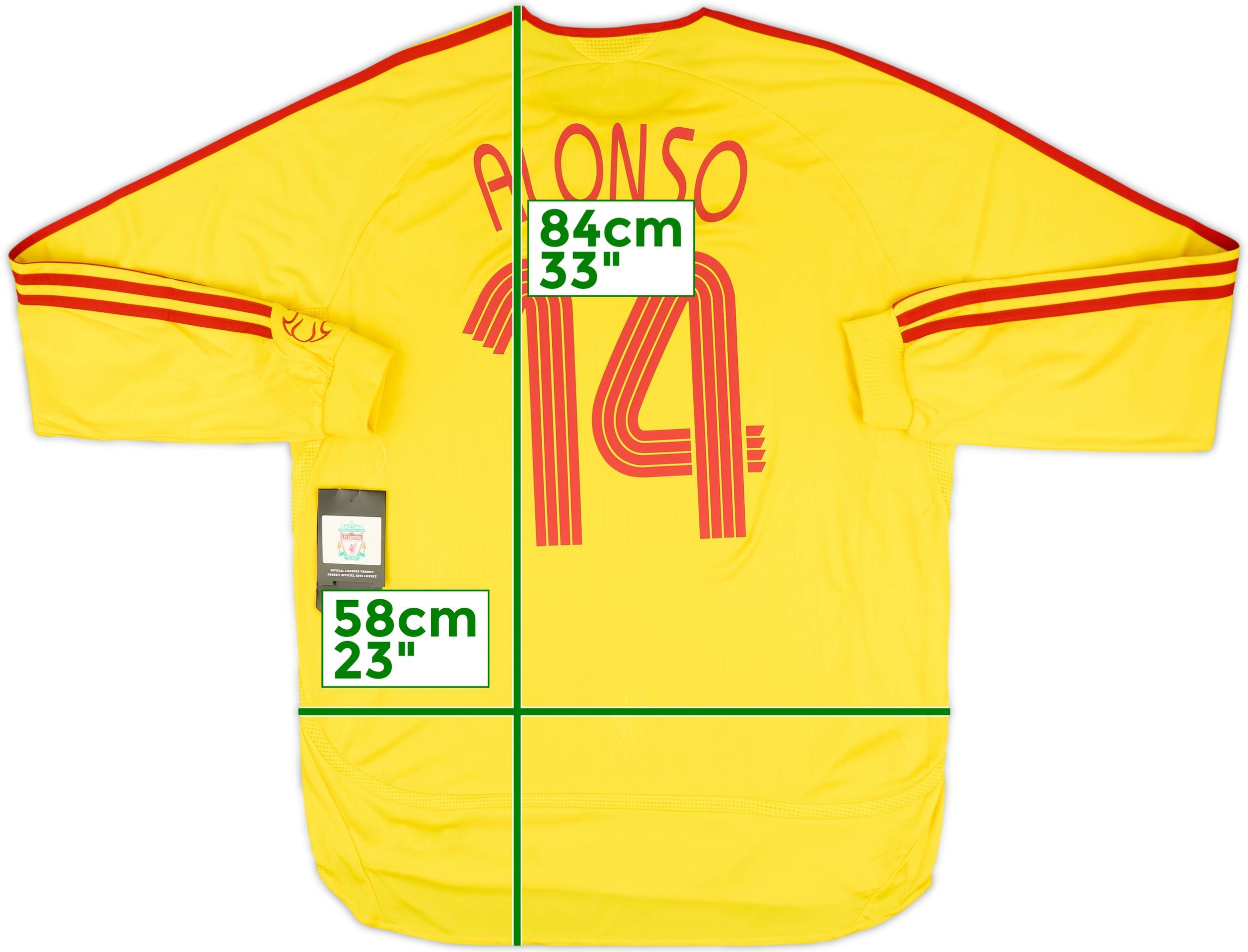 2006-07 Liverpool Player Issue Away L/S Shirt Alonso #14 (XL)