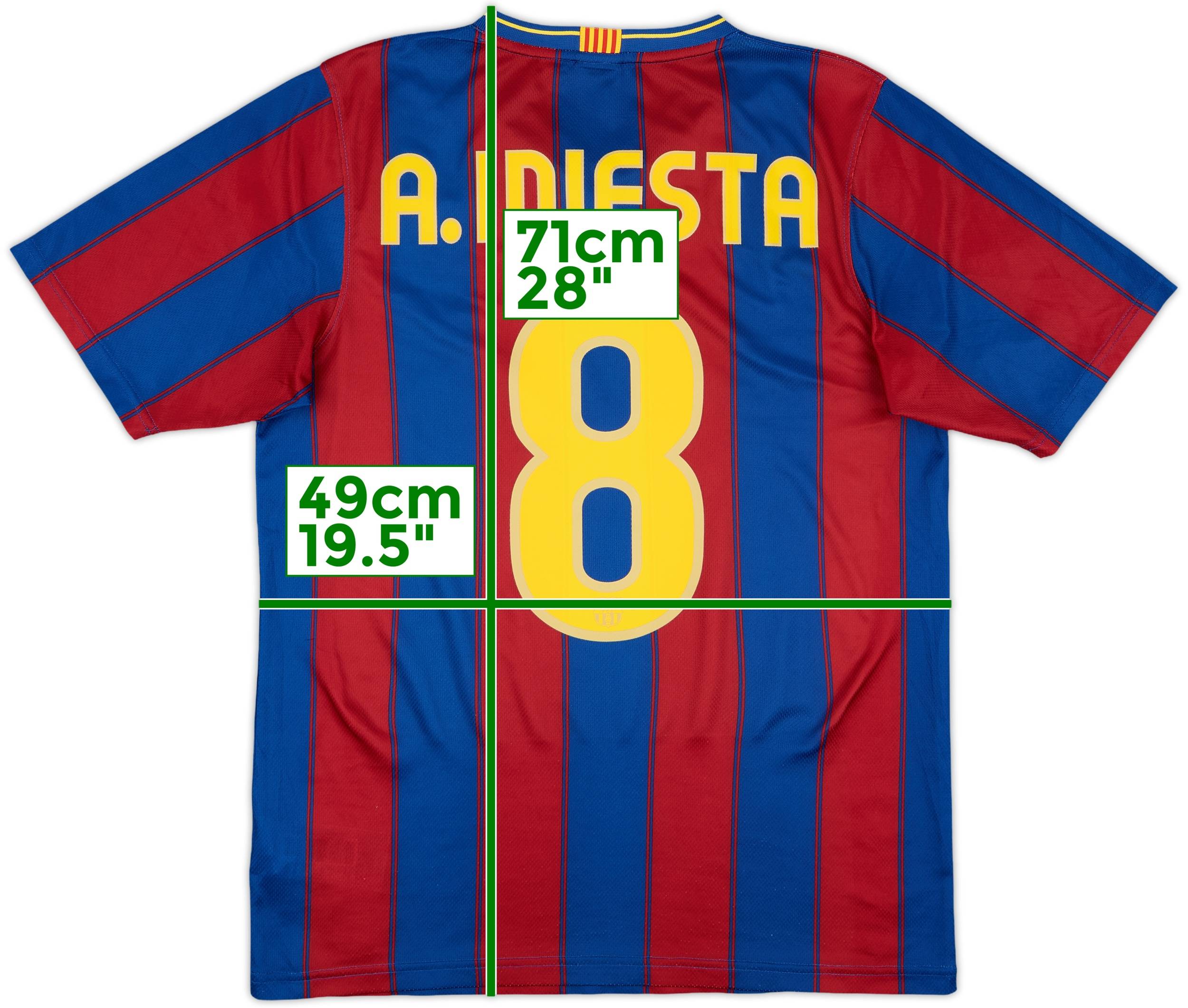 2009-10 Barcelona Basic Home Shirt A.Iniesta #8 - 9/10 - (S)