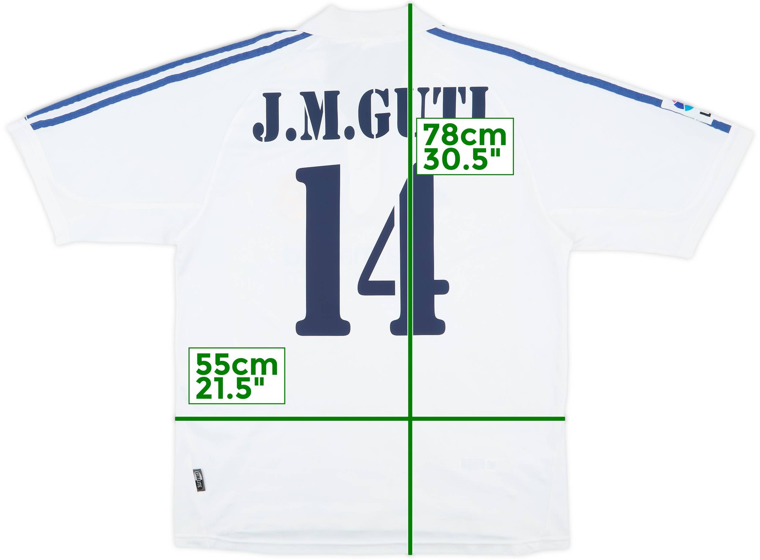 2001 Real Madrid Home Shirt J.M.Guti #14 - 6/10 - (L)