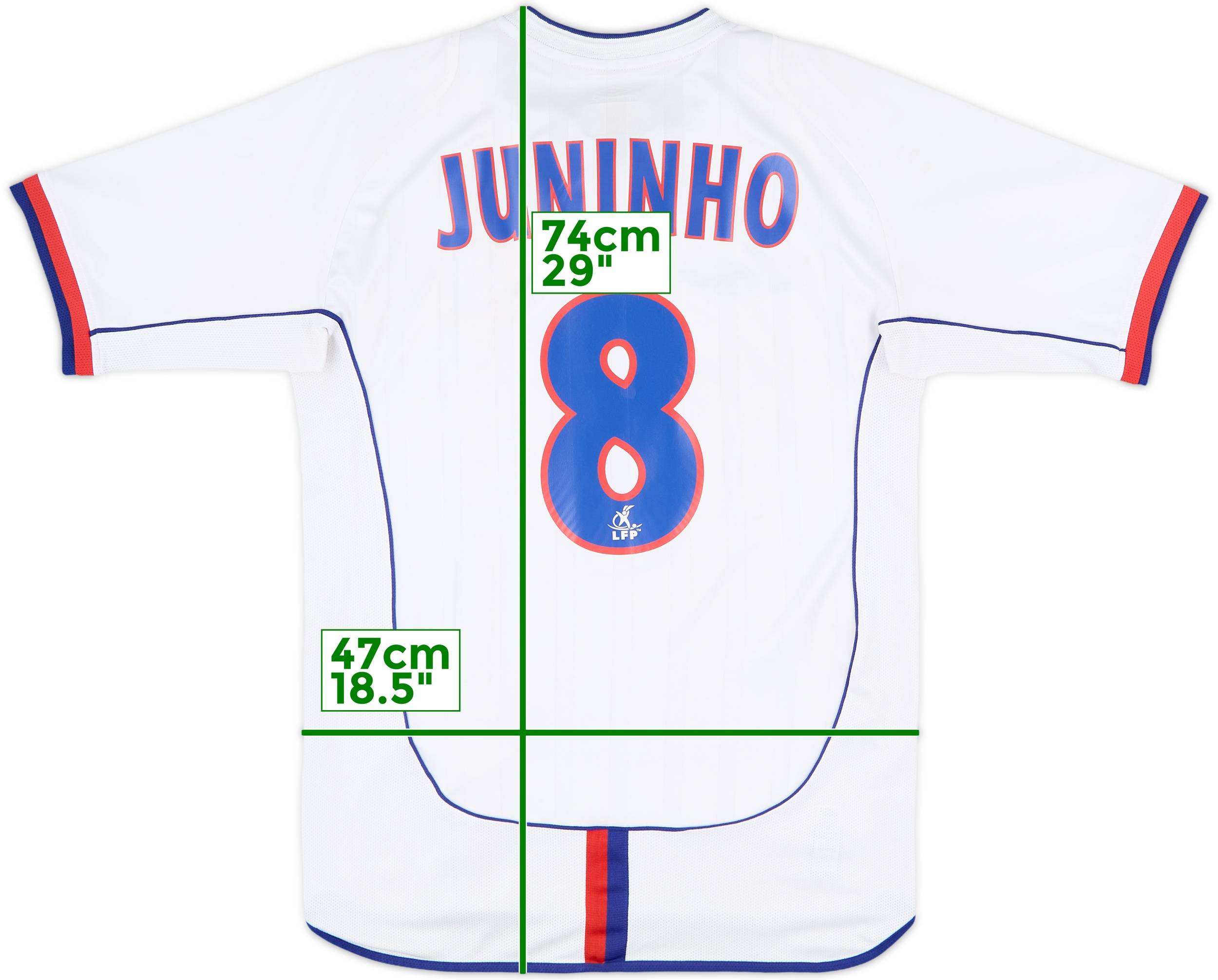 2003-04 Lyon Home Shirt Juninho #8 - 8/10 - (M)