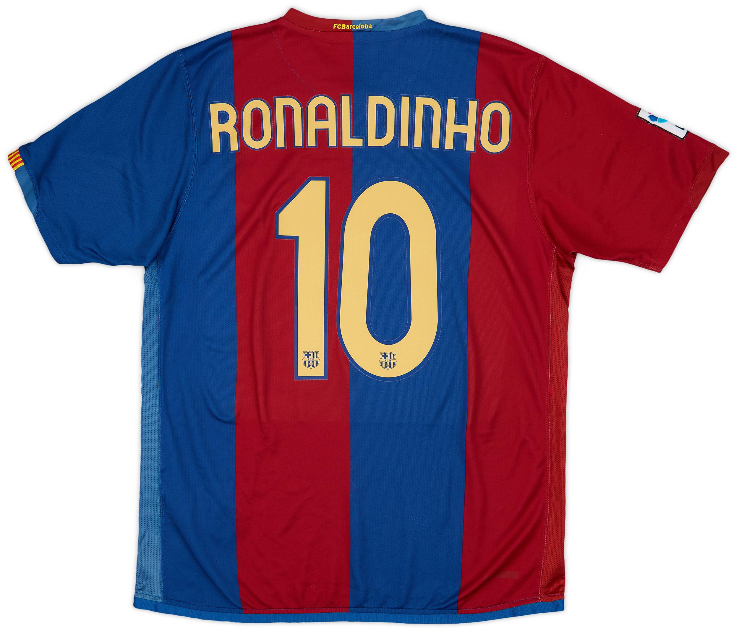 2006-07 Barcelona Home Shirt Ronaldinho #10 - 6/10 - (L)
