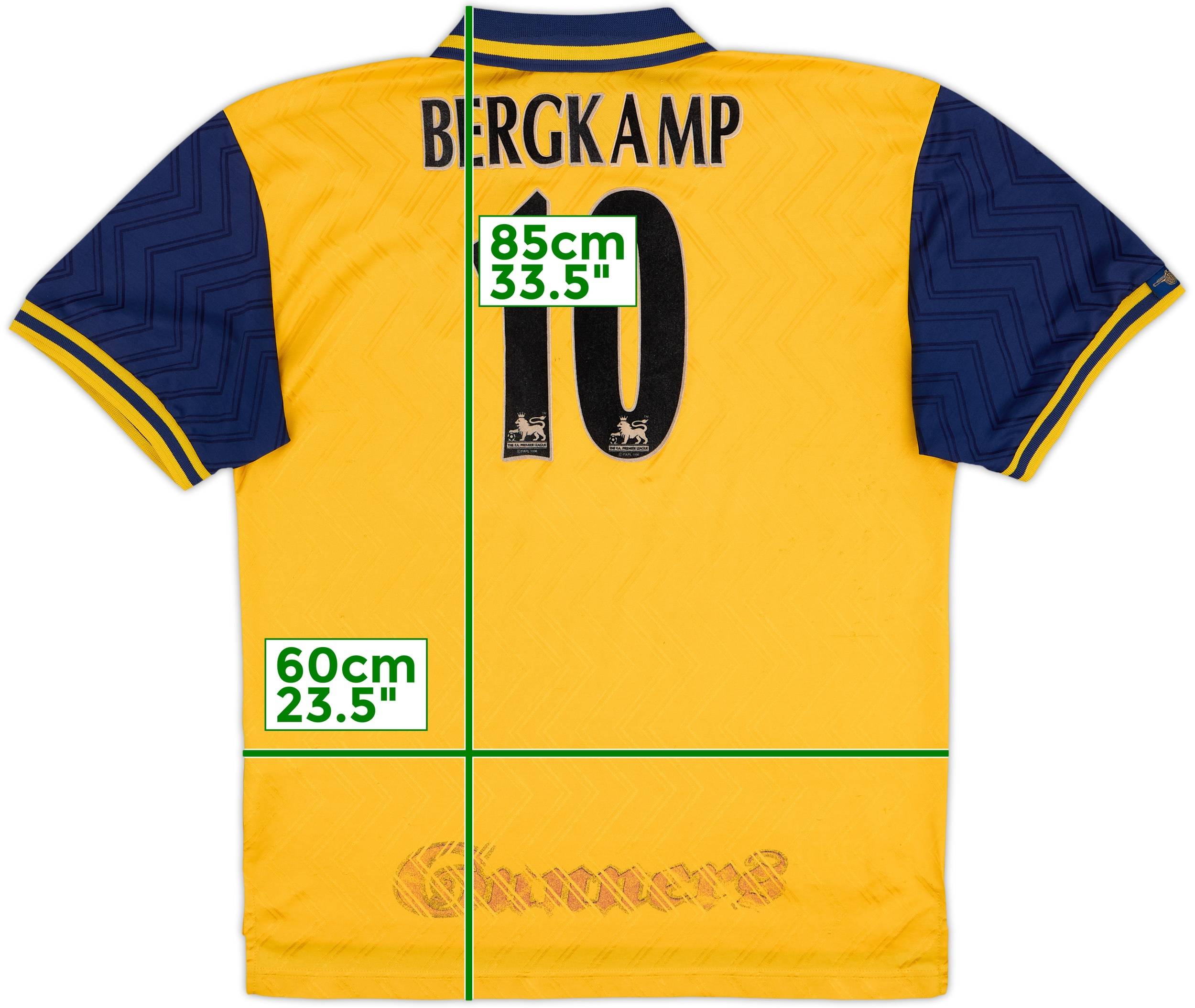 1996-97 Arsenal Away Shirt Bergkamp #10 - 6/10 - (XL)