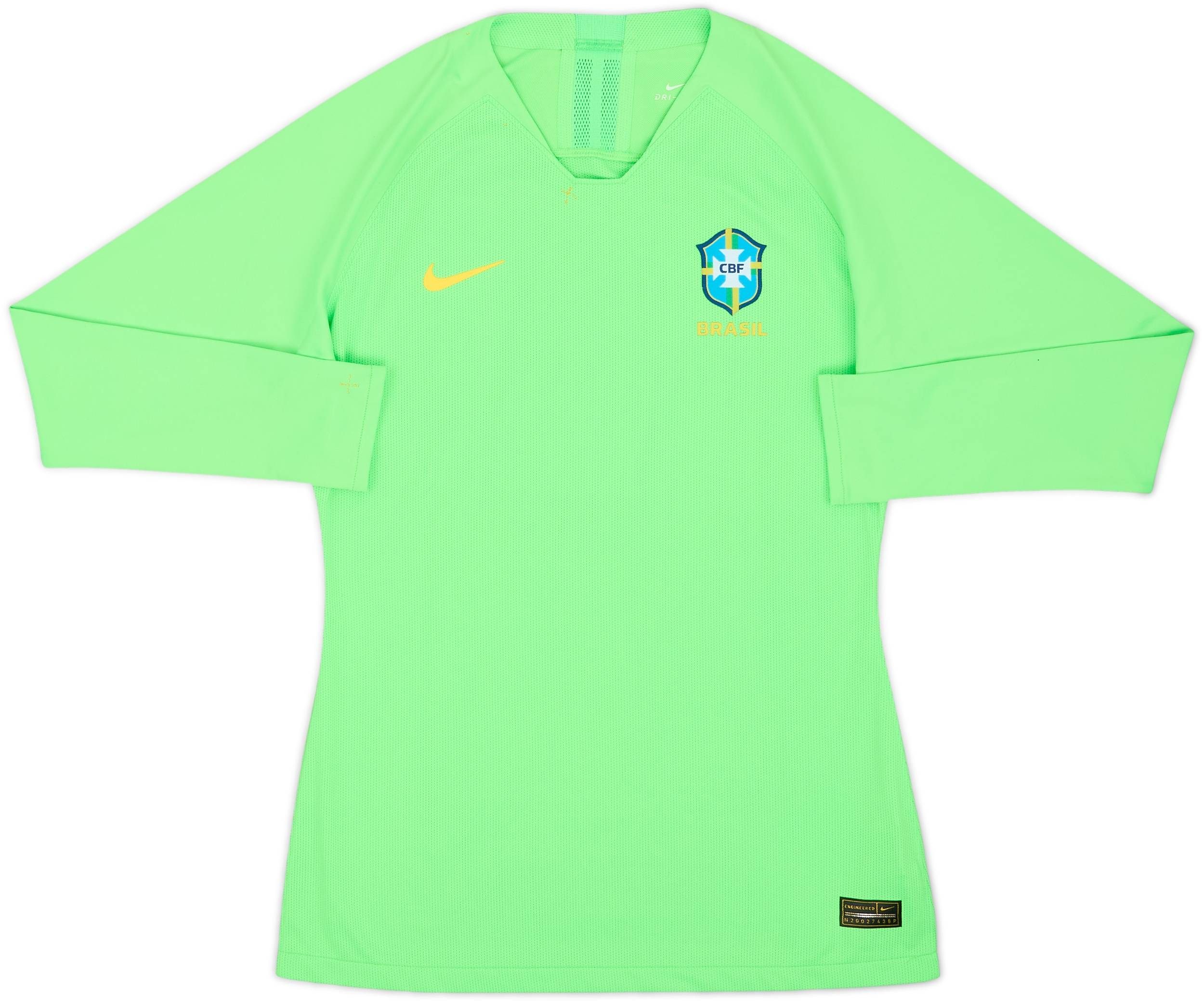 2020-21 Brazil Authentic GK Shirt - 6/10 - (S)