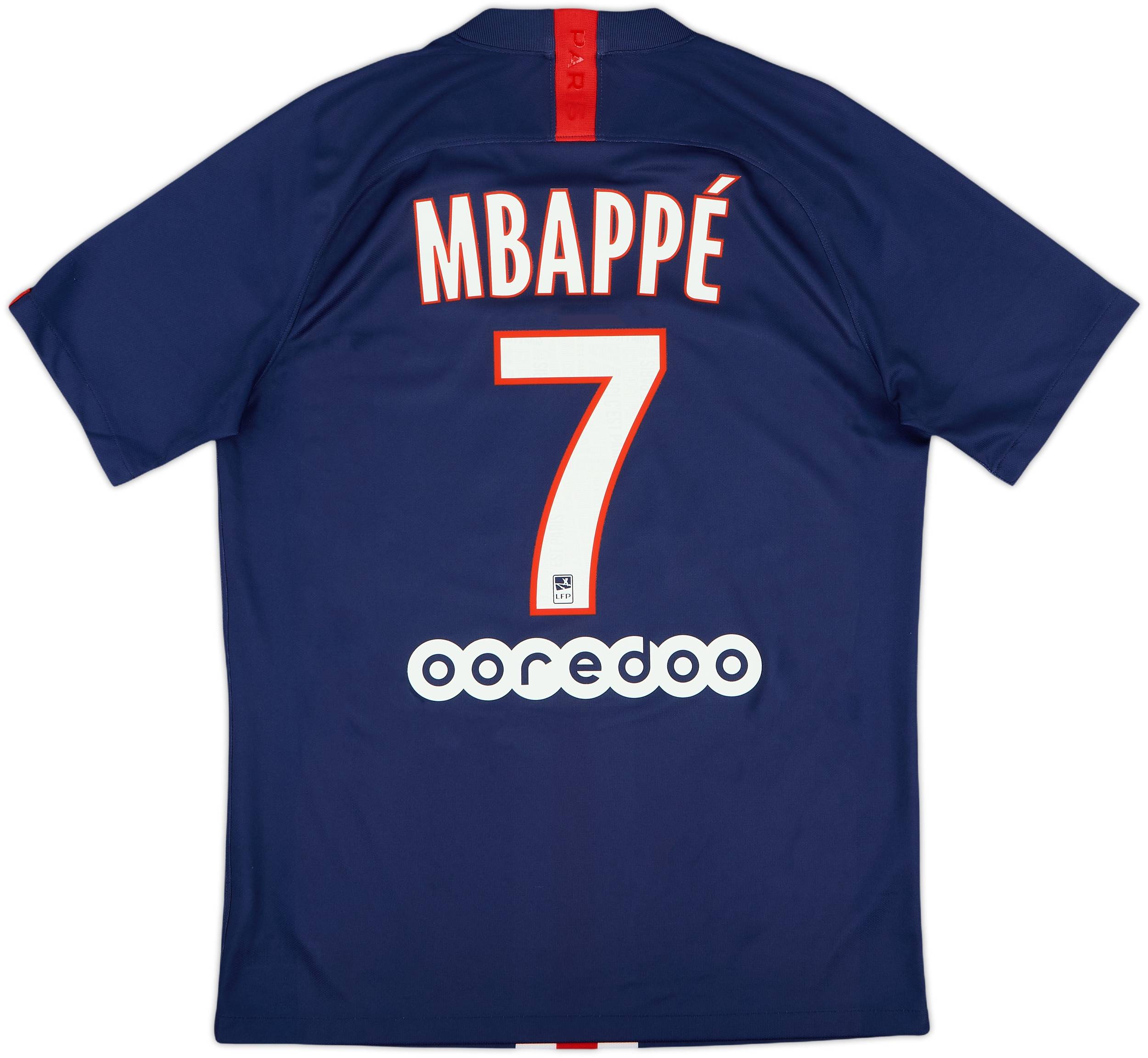 パリ・サンジェルマン Mbappé 7 シャツ 2019-20 Paris Saint-Germain Home Shirt Mbappe #7 - 8/10 - (M)