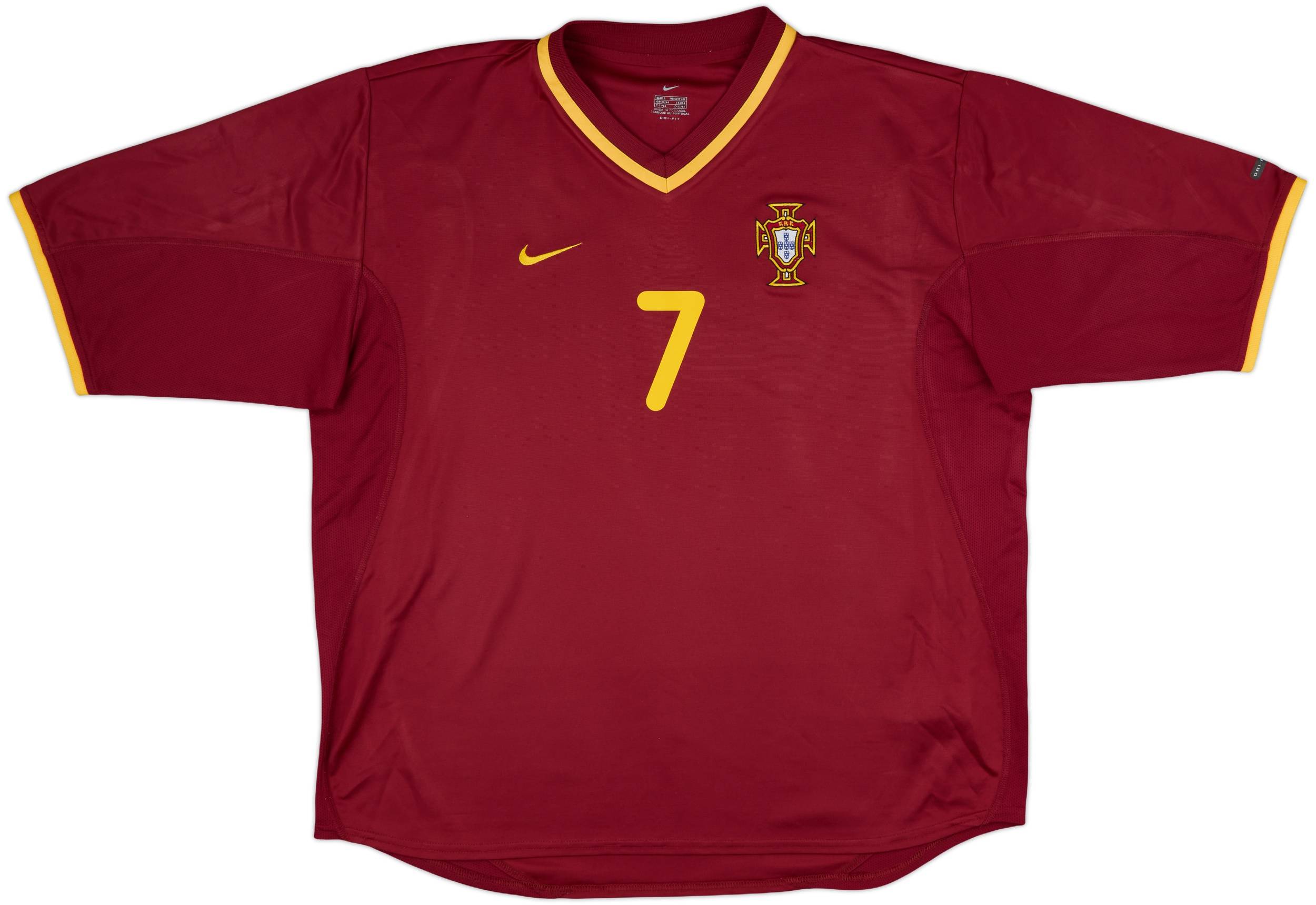 maillot de foot vintage Année 2000 Du Portugal Joueur Louis Figo Taille