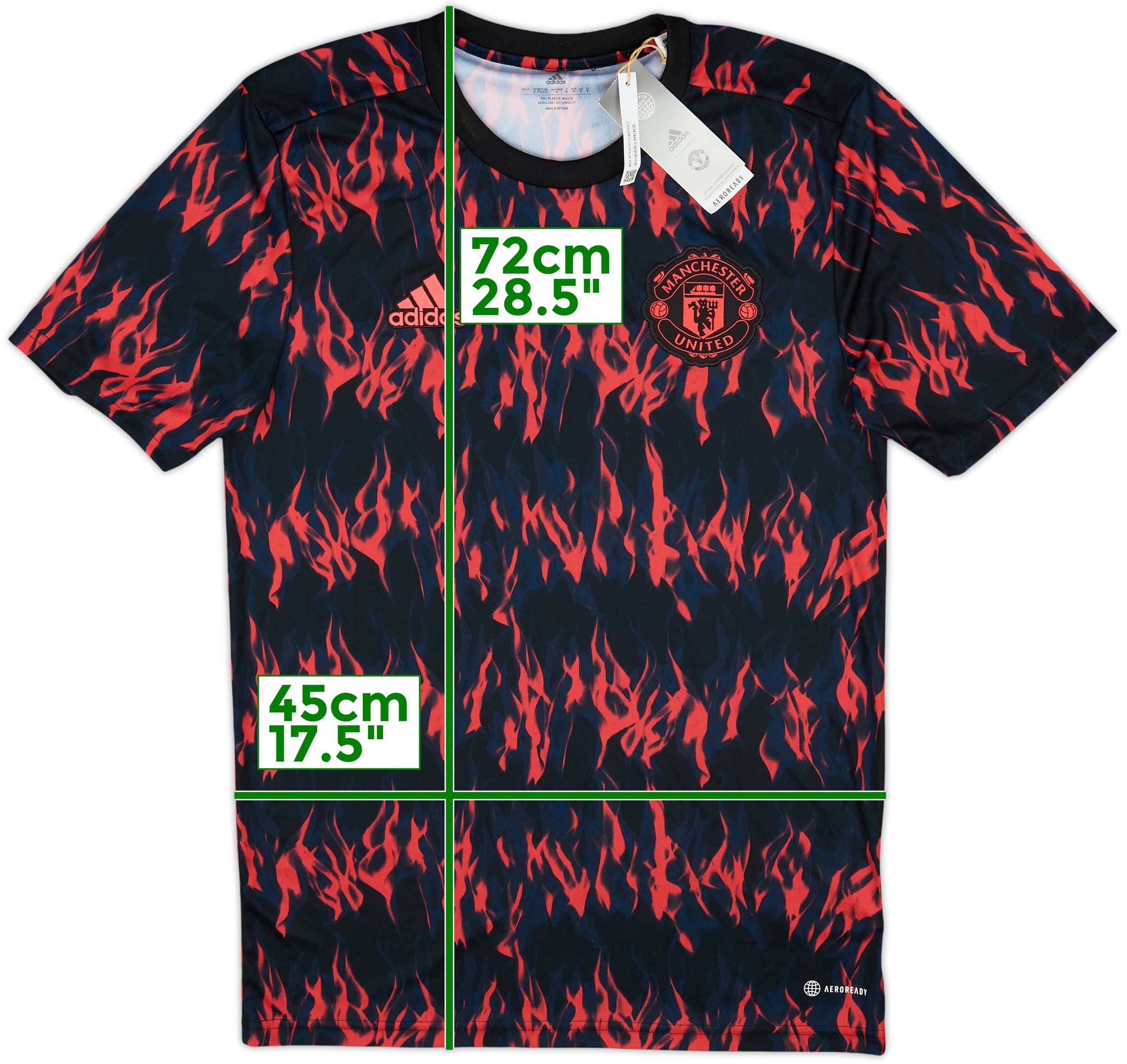 2021/22 adidas Manchester united サッカーシャツ 2021-22 Manchester United adidas Training Shirt (S)