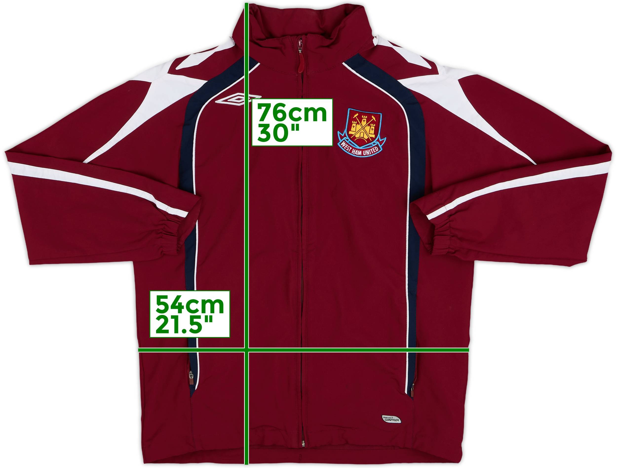 ウェア West Ham United drill top 2007-08 West Ham Umbro 1/4 Zip Drill Top - 8/10 - (M)