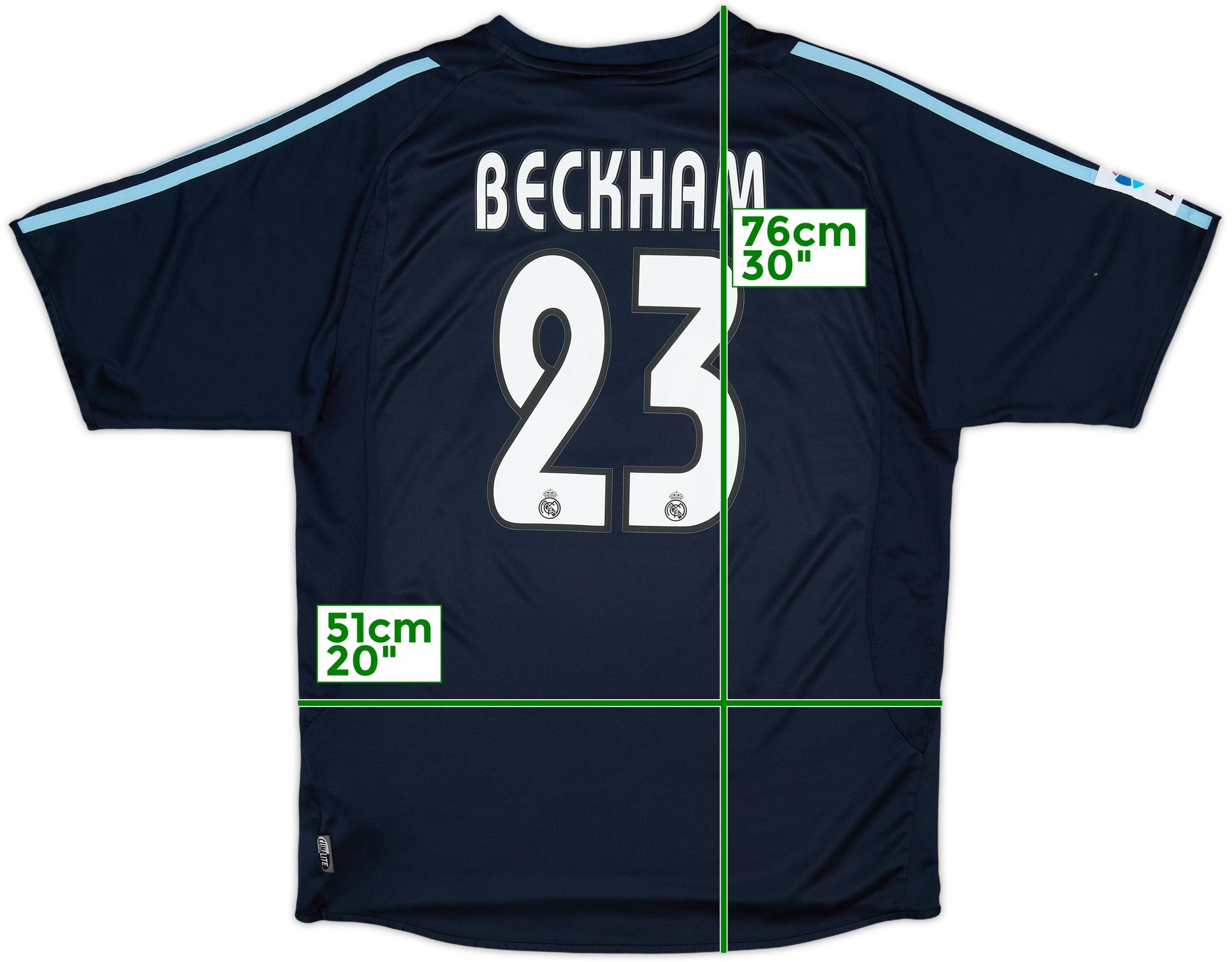 2004-05 Real Madrid Away Shirt Beckham #23 - 8/10 - (L)