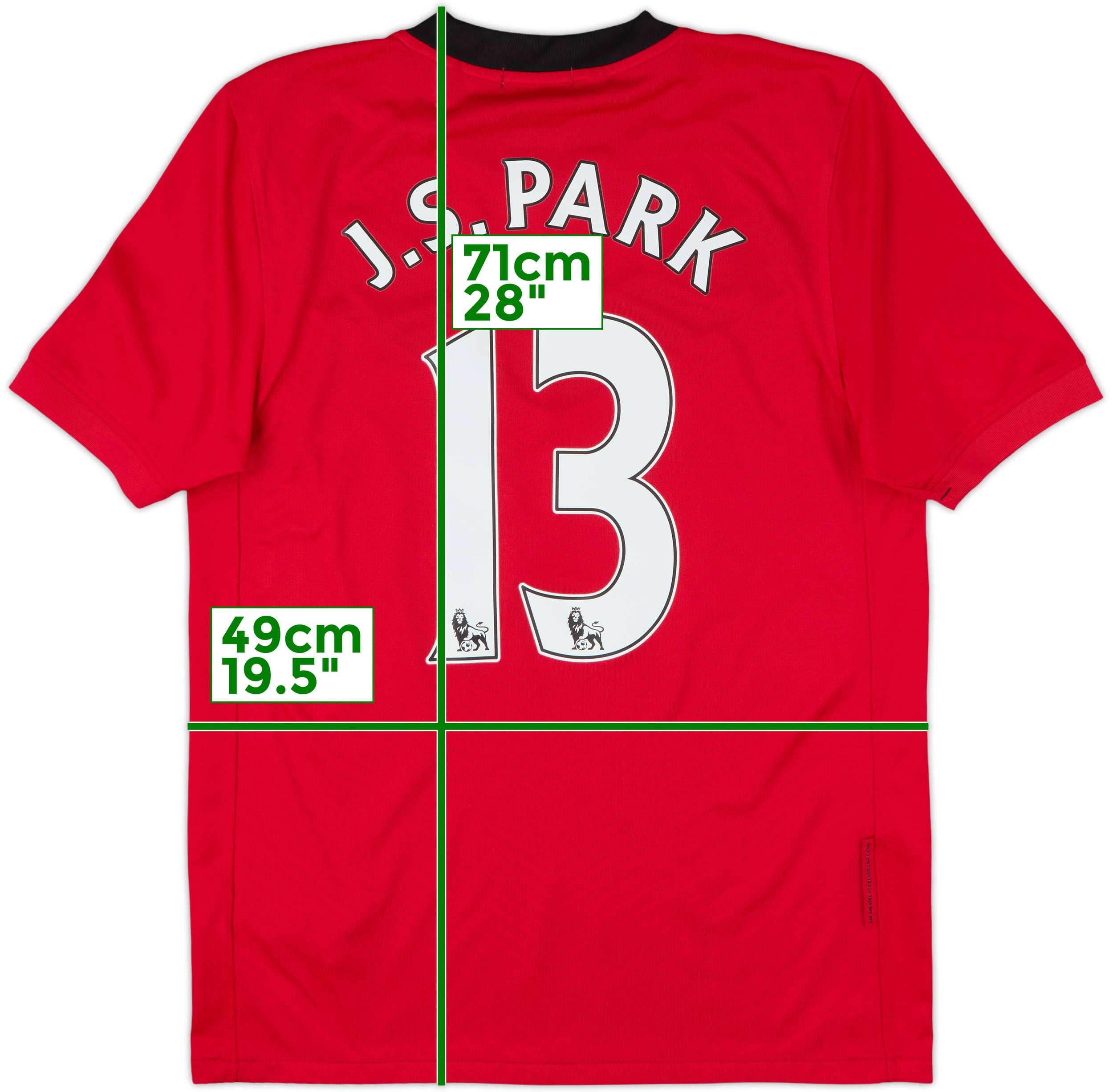 Manchester United J.S. Park 13 ユニフォーム 2010-11 Manchester United Home Shirt J.S.Park #13 - 8/10