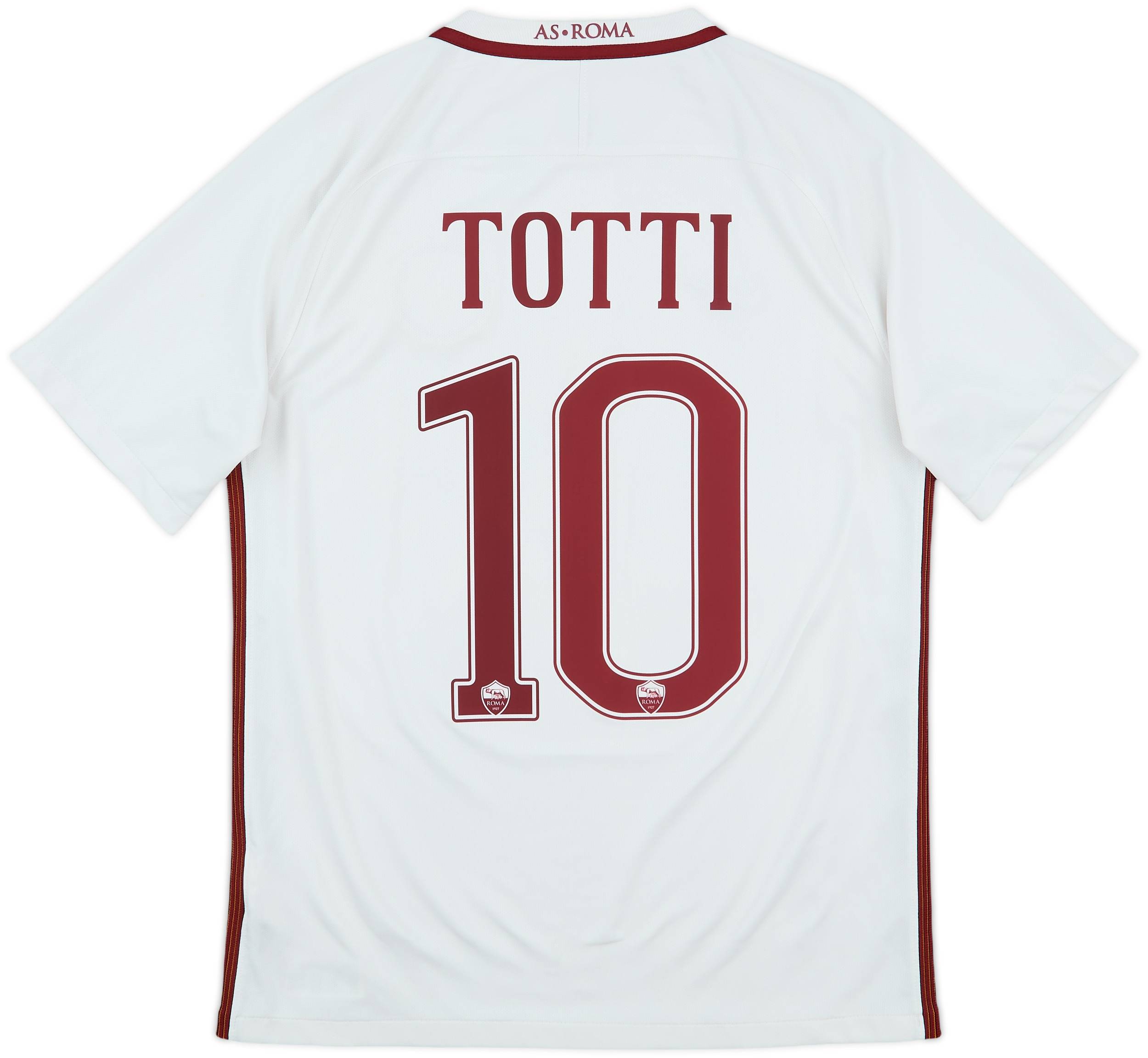 2016-17 Roma Away Shirt Totti #10 - 8/10 - (M)