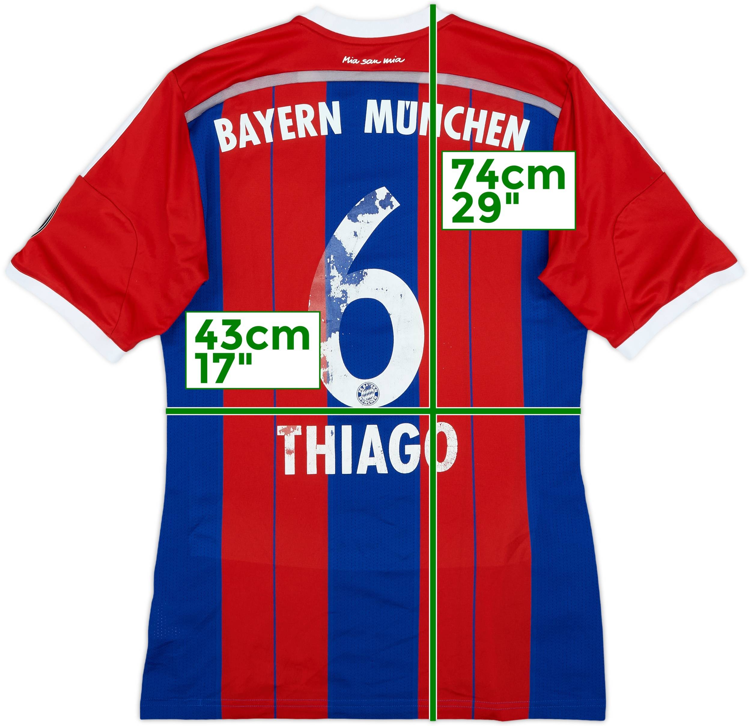 2014-15 Bayern Munich Home Shirt Thiago #6 - 4/10 - (M)