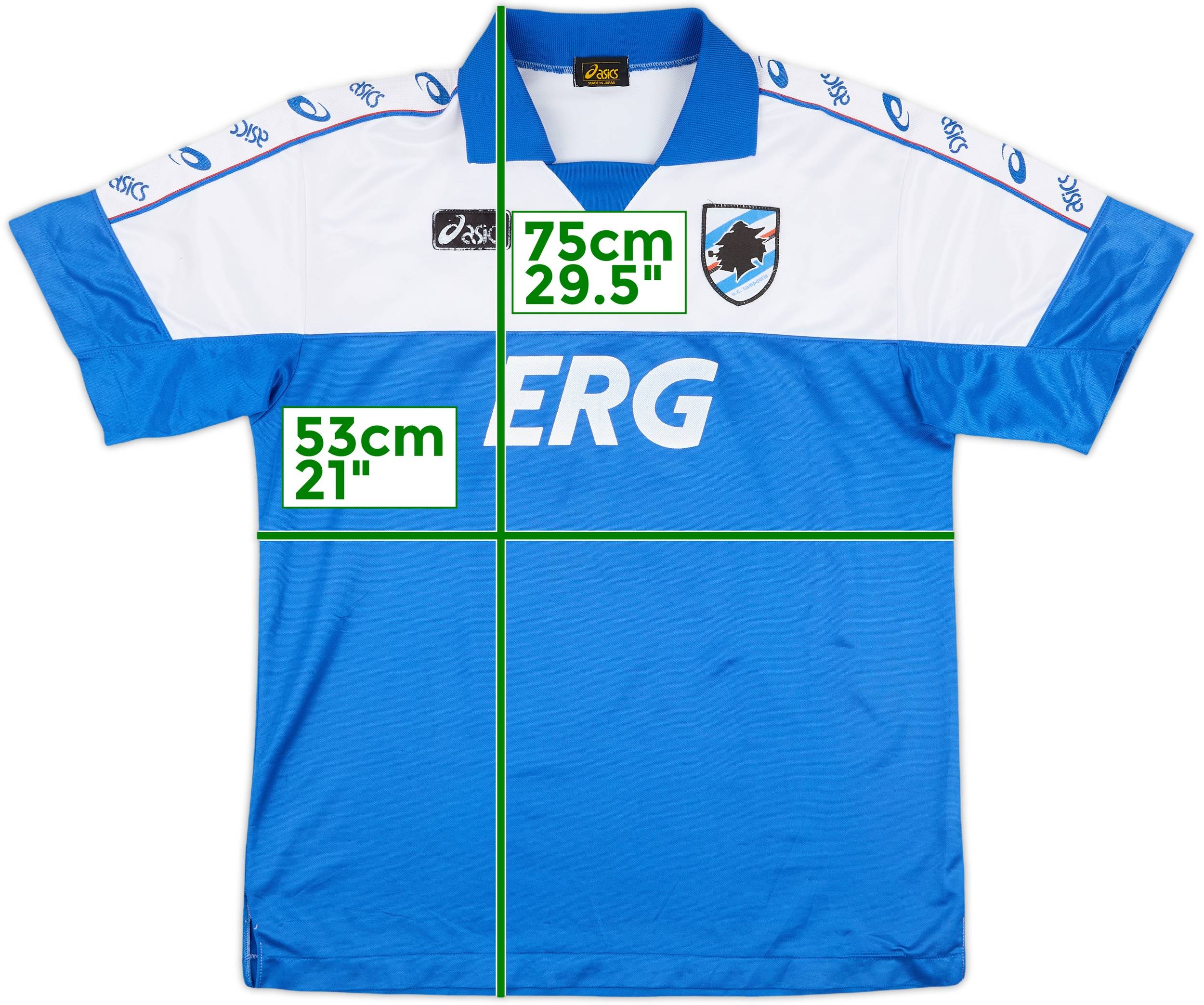 1992-94 Sampdoria Asics Training Shirt - 7/10 - (L)