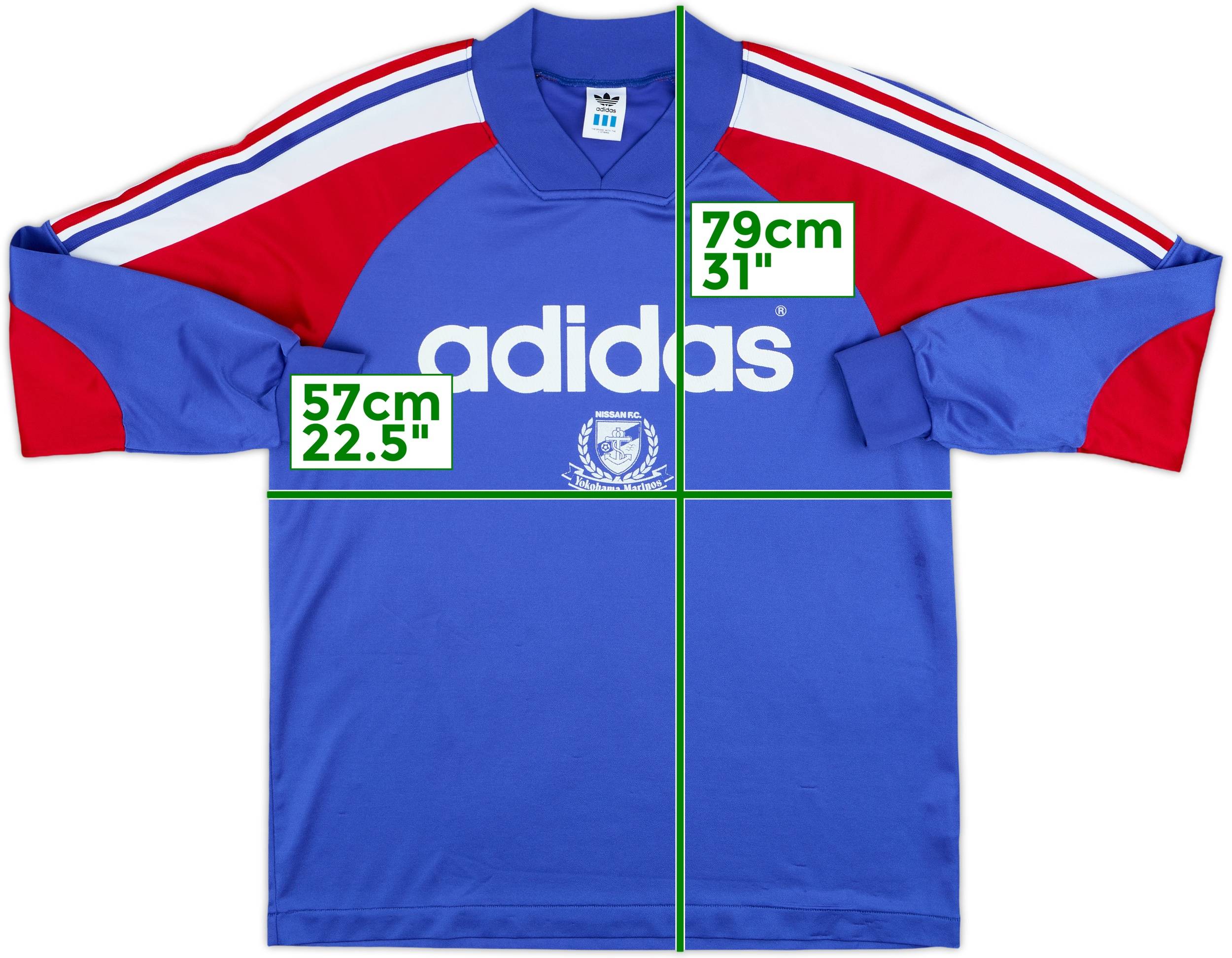 1992 Yokohama Marinos adidas Training L/S Shirt - 9/10 - (L/XL)