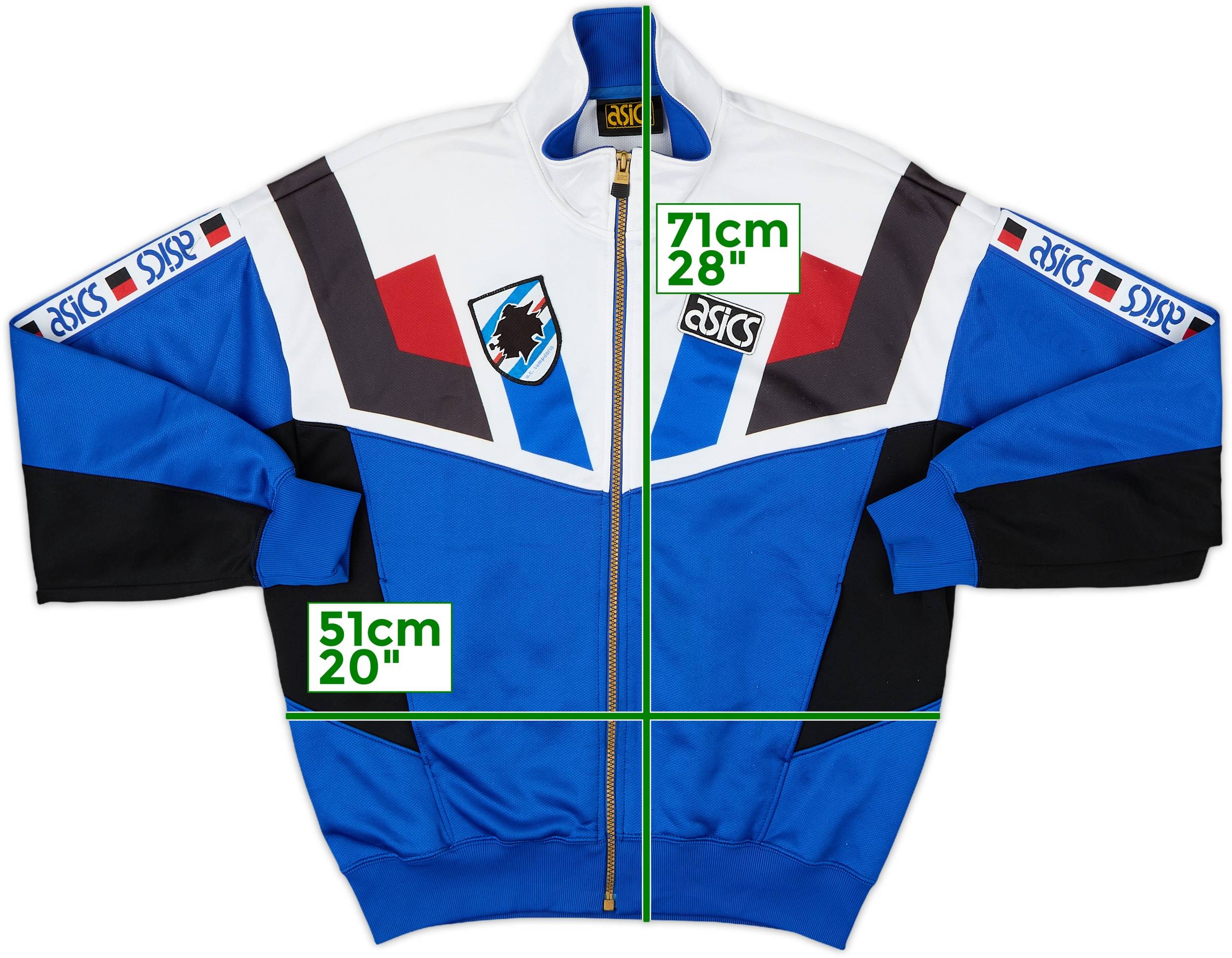 Chaqueta de chándal Asics de la Sampdoria 1993-94 - 8/10 - (M)