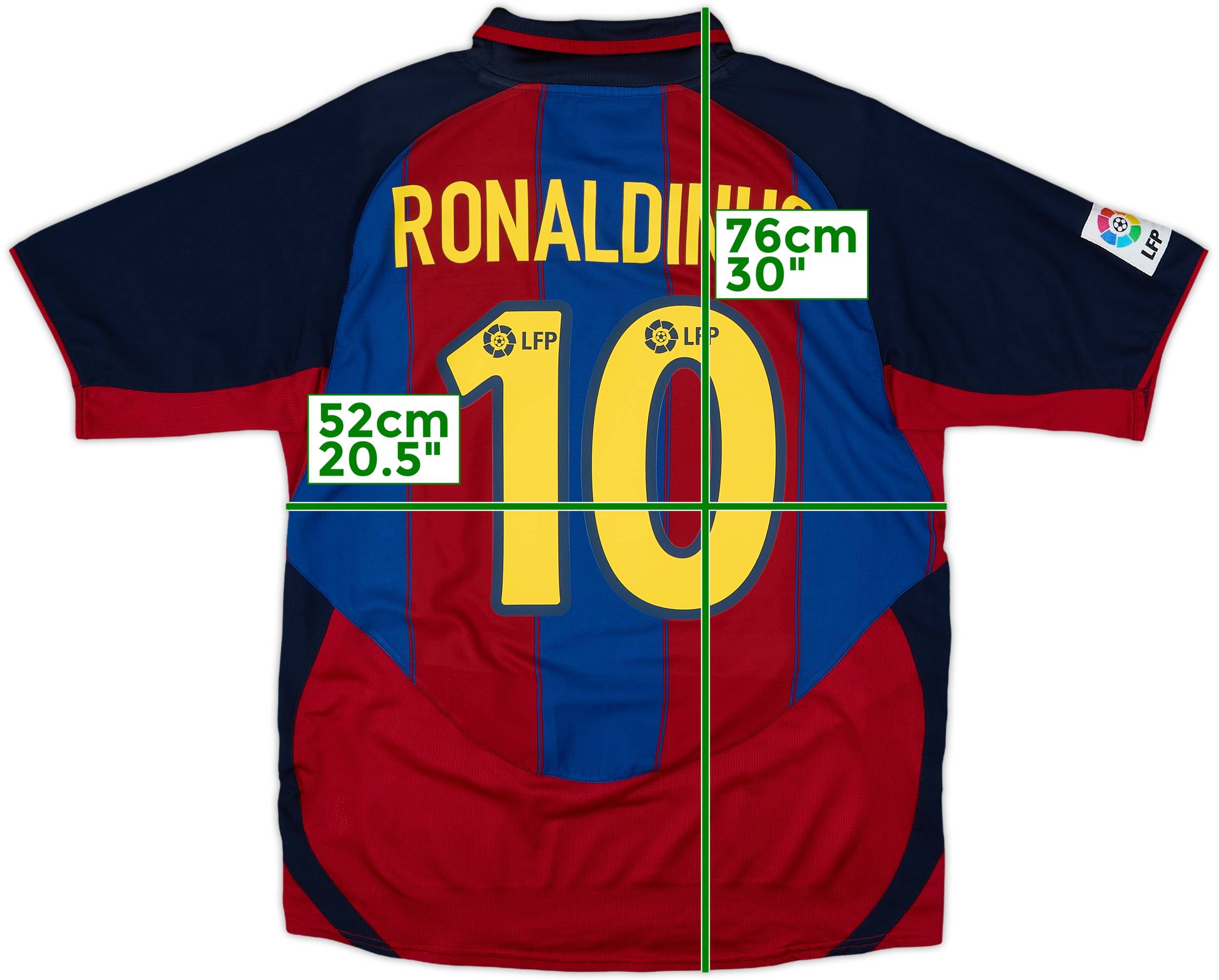 2003-04 Barcelona Home Shirt Ronaldinho #10 - 8/10 - (M)