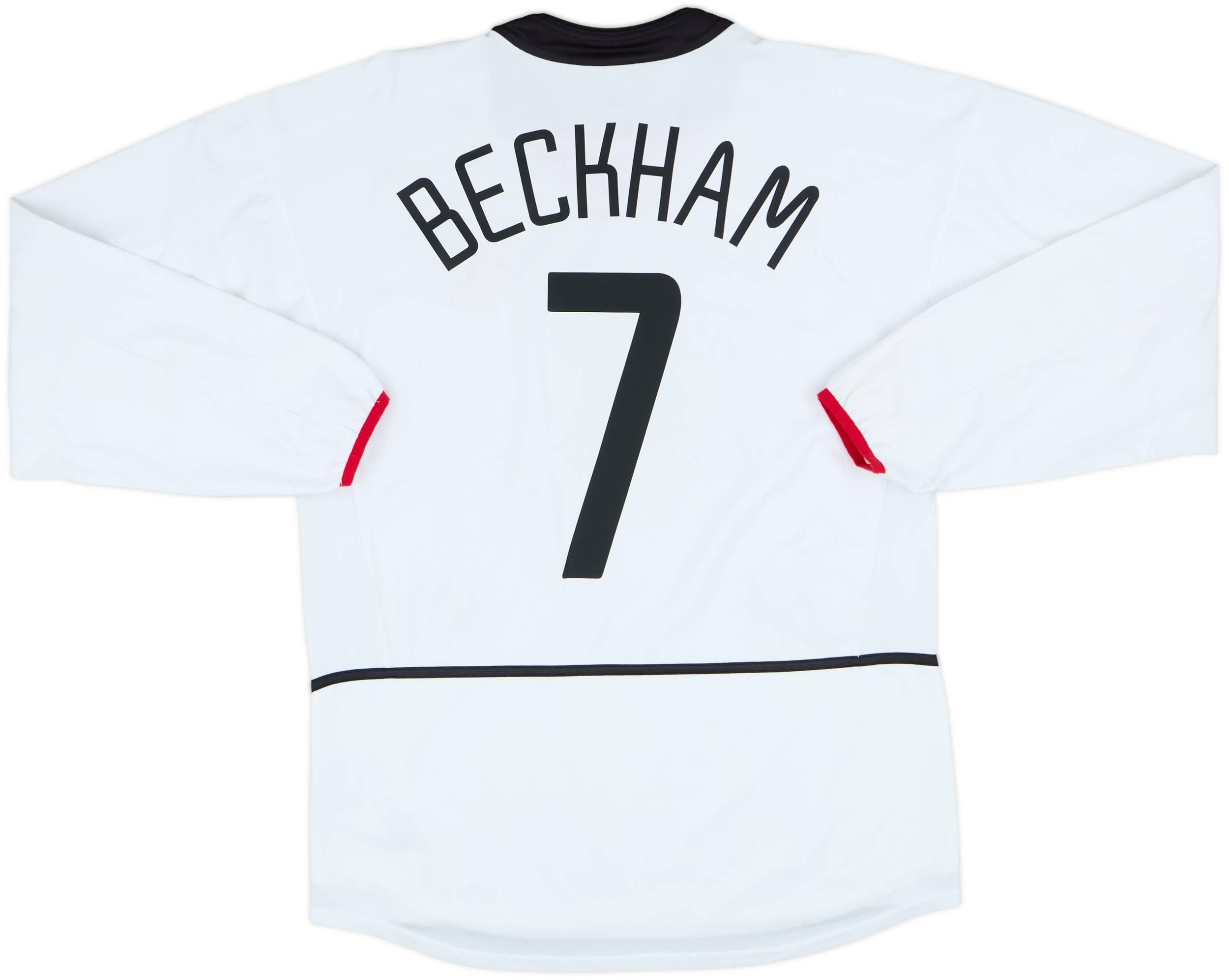2002-03 Manchester United Away L/S Shirt Beckham #7 - 6/10 - (M)