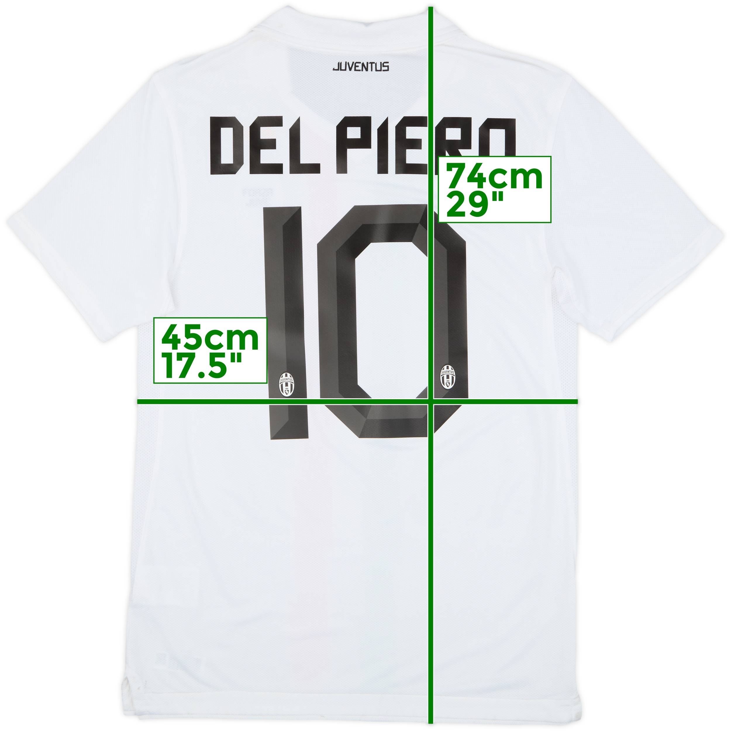 2010-12 Juventus Away Shirt Del Piero #10 - 7/10 - (S)