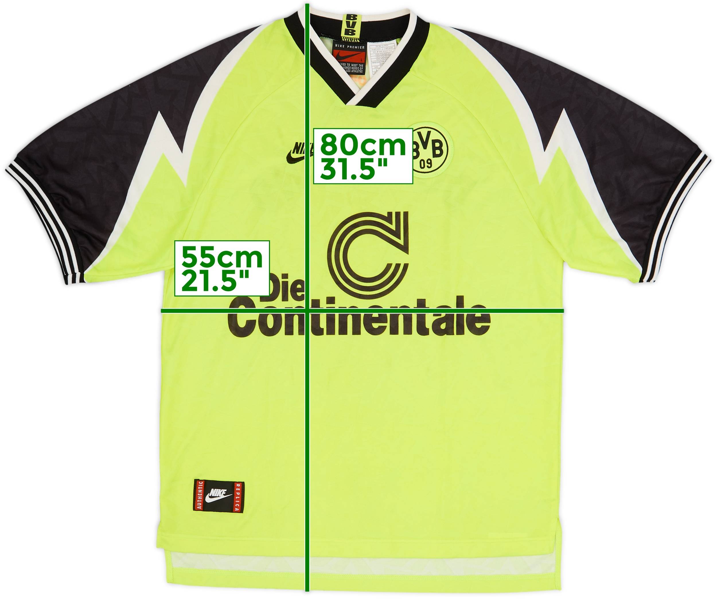 1995-96 Borussia Dortmund Home Shirt - 8/10 - (L)