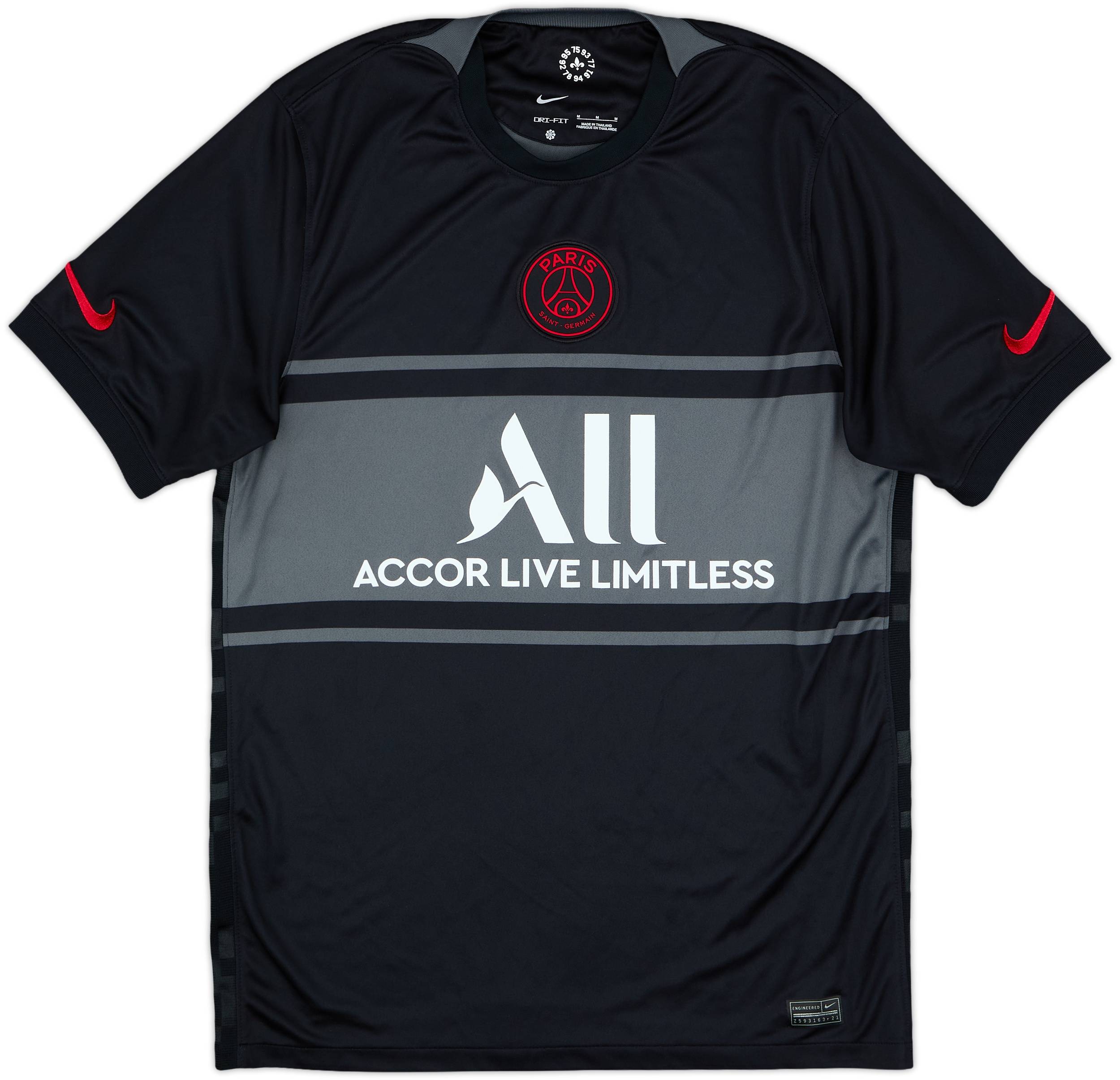 2021-22 Paris Saint-Germain Third Shirt - 9/10 - (M)