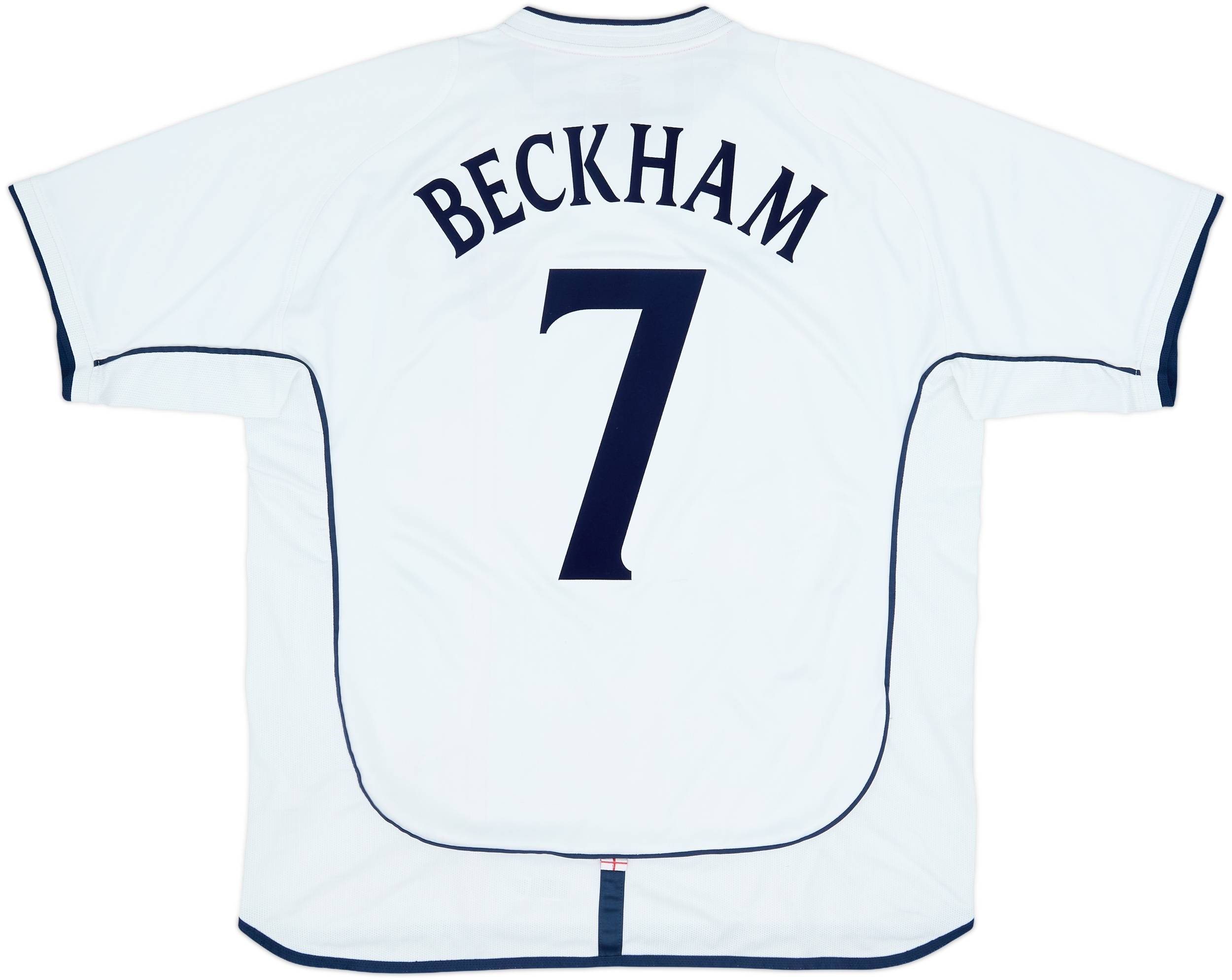 2001-03 England Home Shirt Beckham #7 - 6/10 - (XXL)