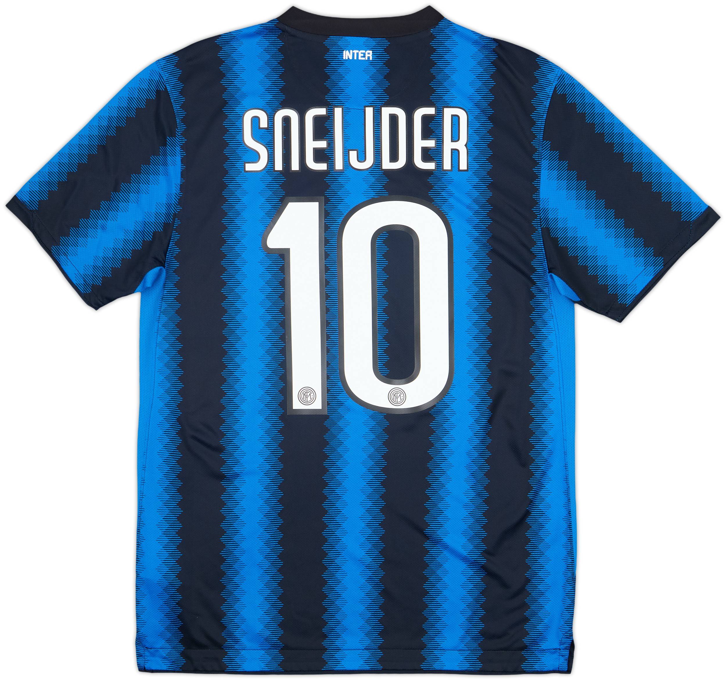 2010-11 Inter Milan Home Shirt Sneijder #10 - 8/10 - (M)
