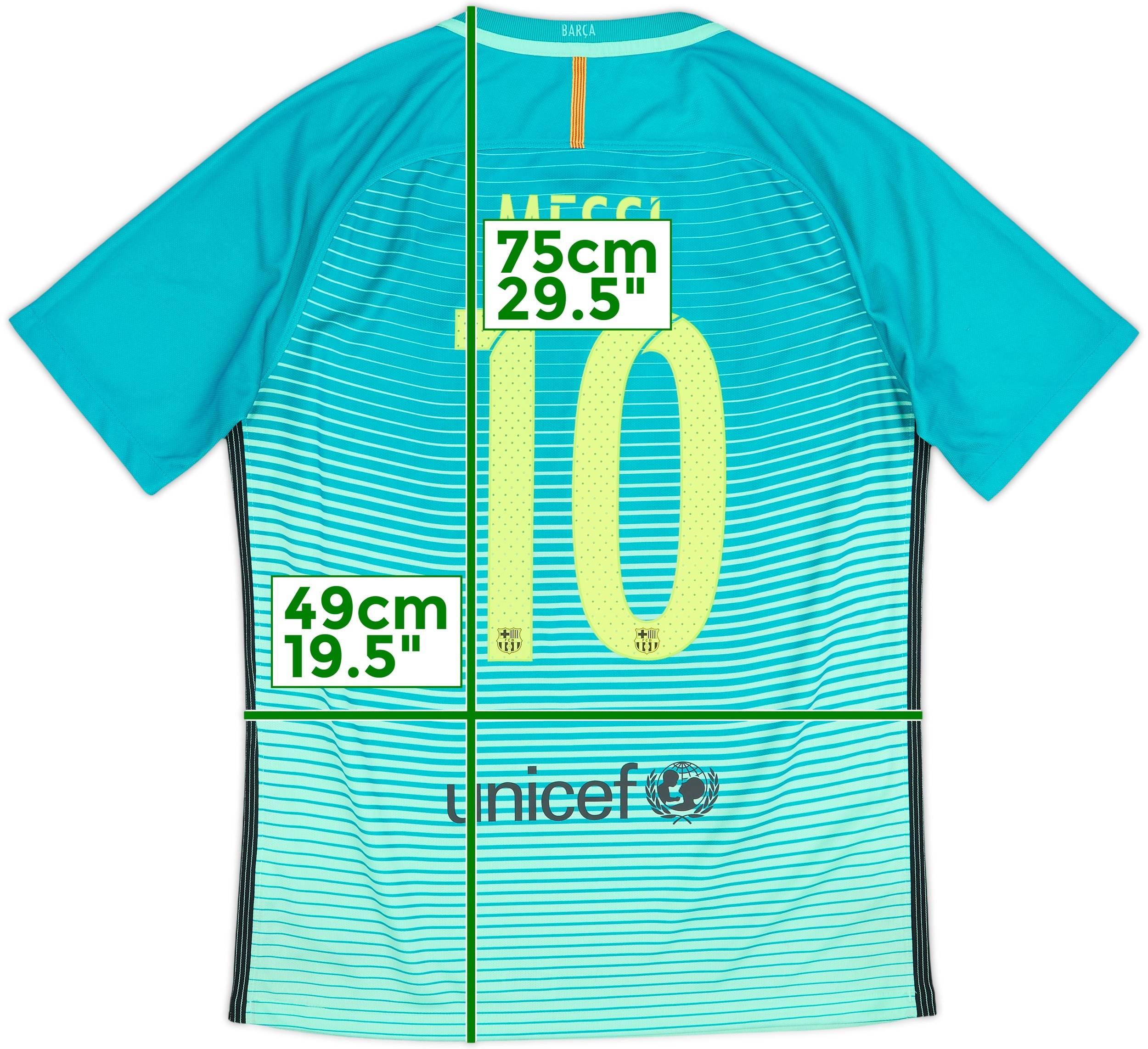 【未使用】FC Barcelona 16-17 3rd Messi 正規品 2016-17 Barcelona Third Shirt Messi #10 - 8/10 - (M)