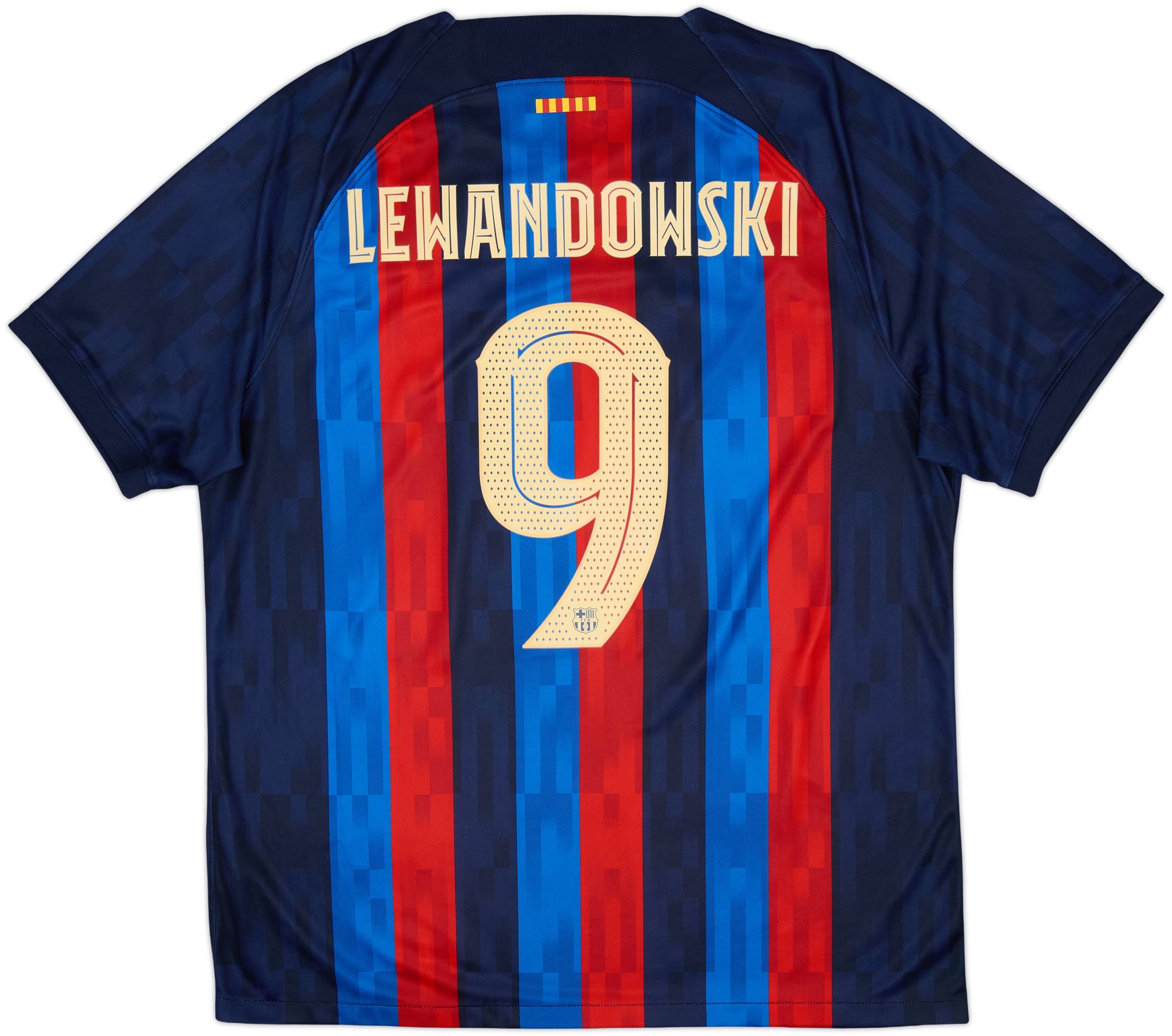 2022-23 Barcelona Home Shirt Lewandowski #9 - 8/10 - (XL)