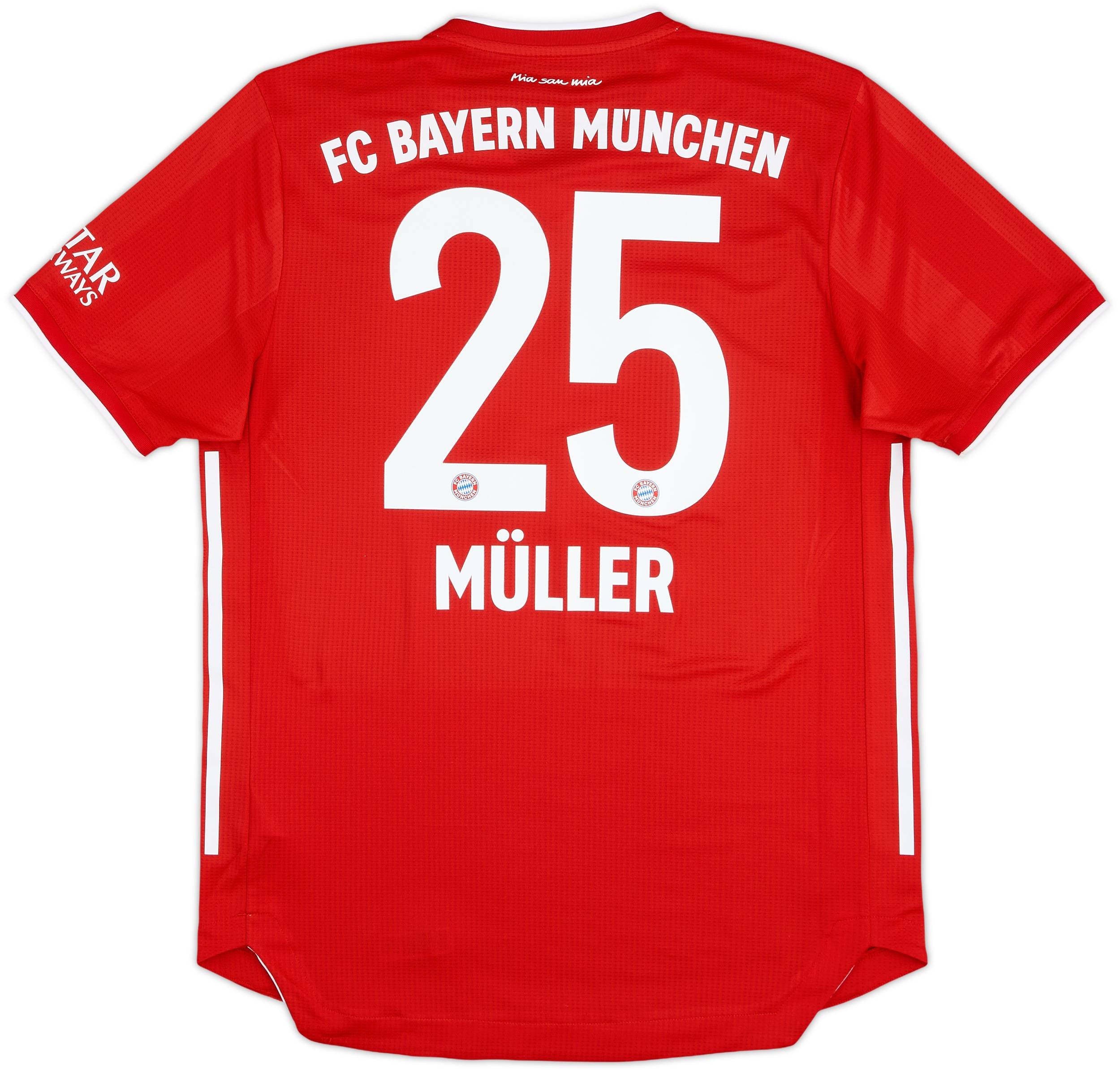2020-21 Bayern Munich Authentic Home Shirt Muller #25 - 8/10 - (M)