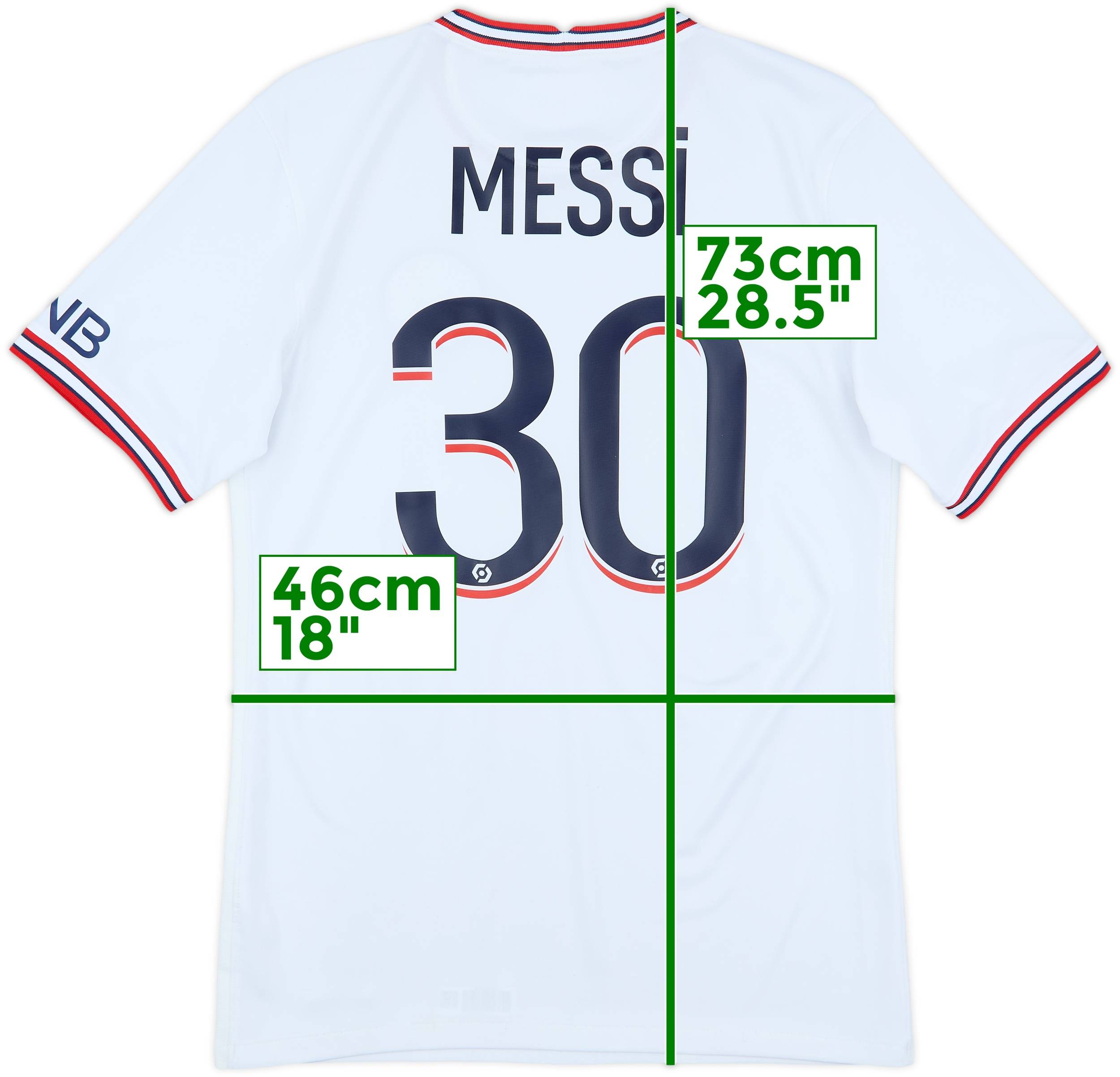 パリ・サンジェルマン MESSI 30番 シャツ 2021-22 Paris Saint-Germain Fourth Shirt Messi #30 - 9/10 - (S)