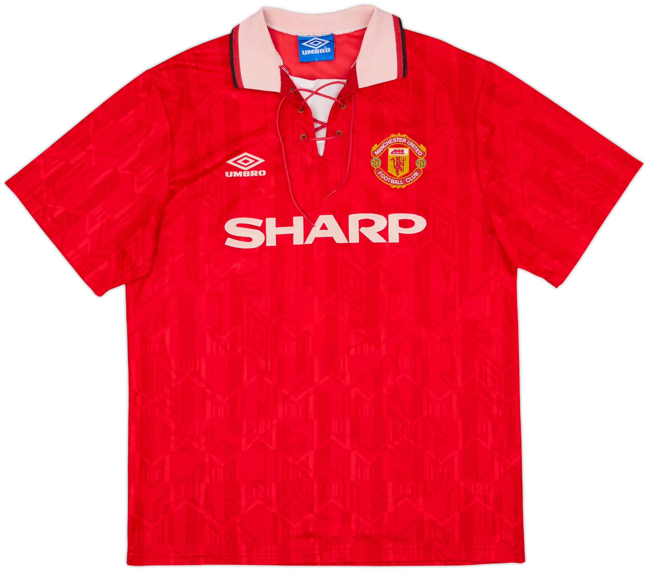1992-94 Manchester United Home Shirt Cantona #7 - 5/10 - (L)