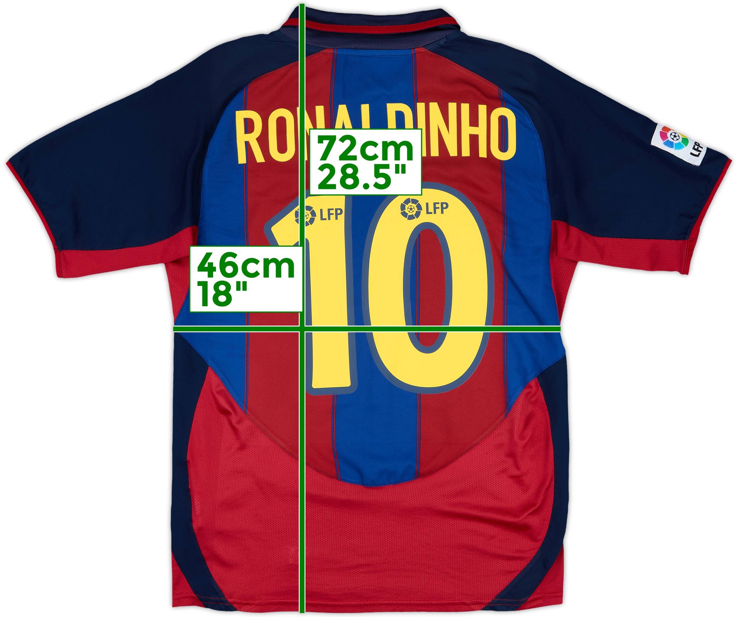 2003-04 Barcelona Home Shirt Ronaldinho #10 - 6/10 - (S)