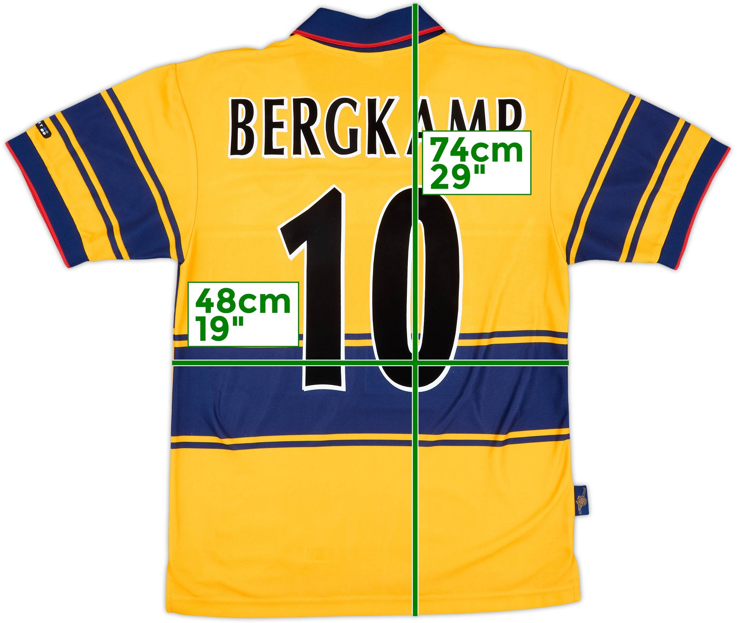 1997-99 Arsenal Away Shirt Bergkamp #10 - 9/10 - (S)