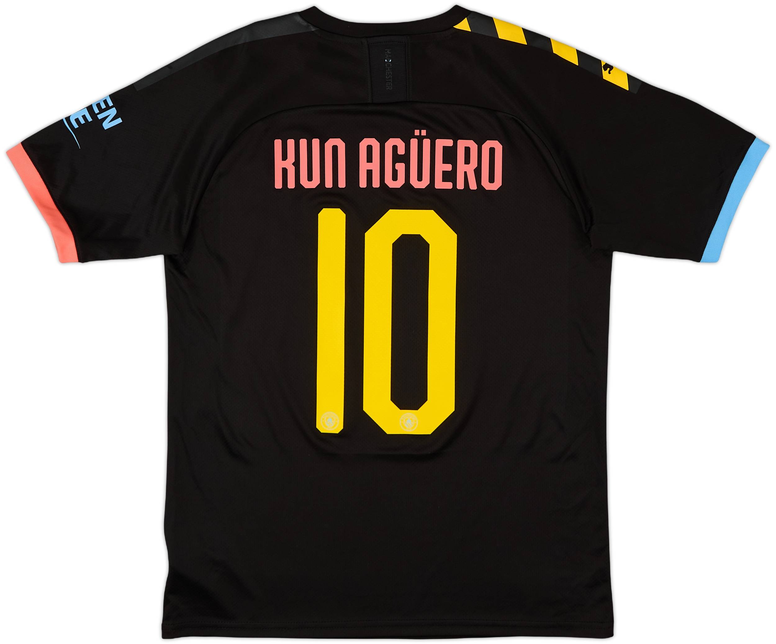 2019-20 Manchester City Away Shirt Kun Aguero #10 - 10/10 - (M)
