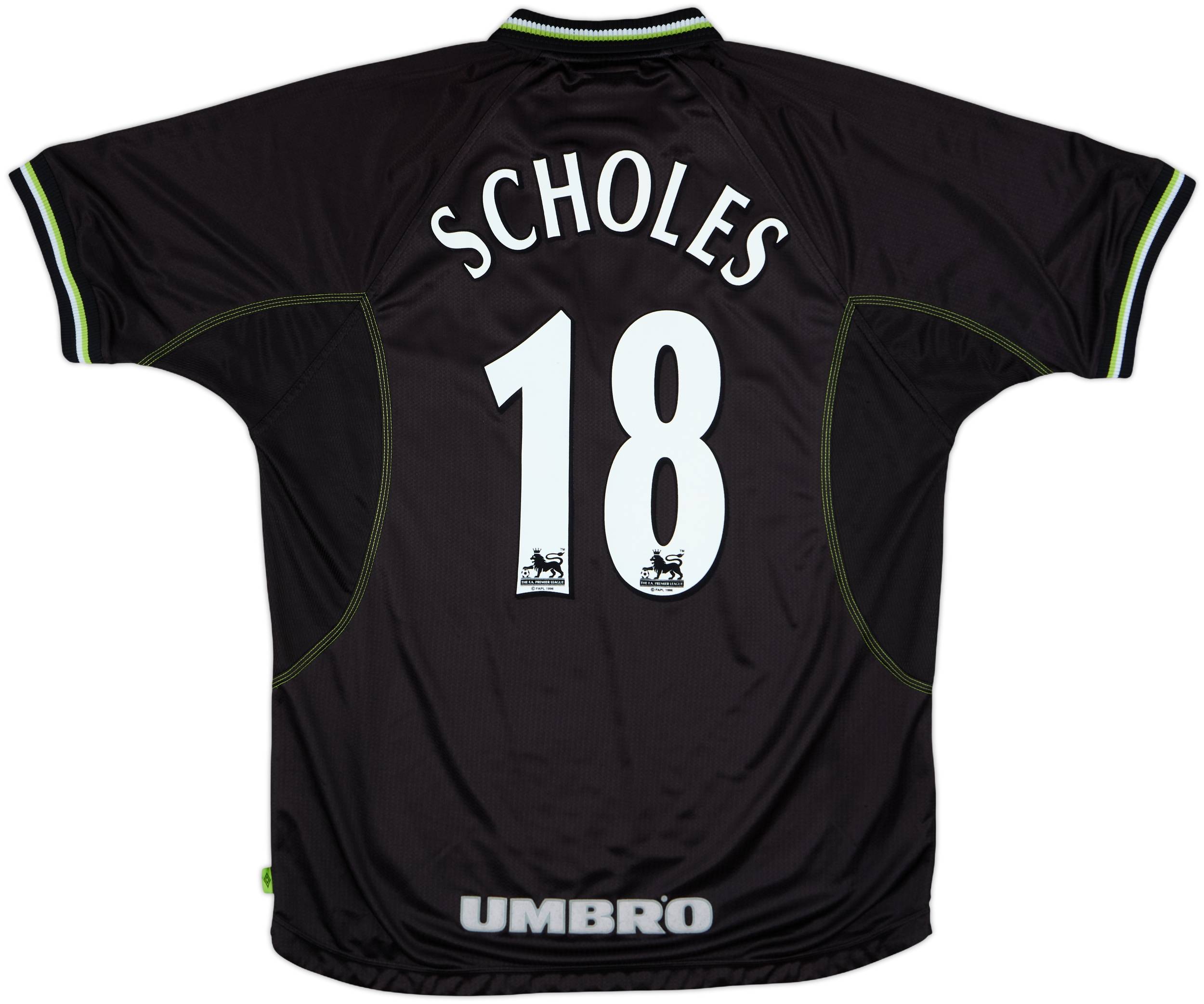 マンチェスター・ユナイテッド シャツ SCHOLES 18 1998-99 Manchester United Third Shirt Scholes #18 - 5/10 - (XL)