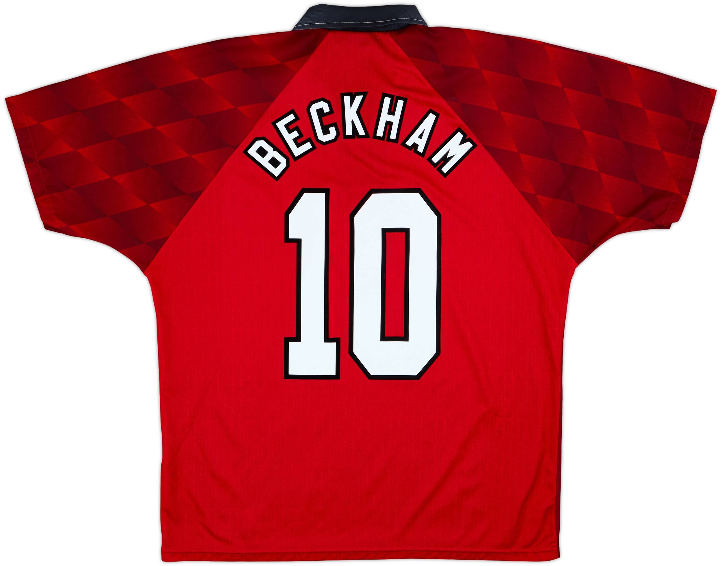 1996-98 Manchester United Home Shirt Beckham #10 - 9/10 - (L)