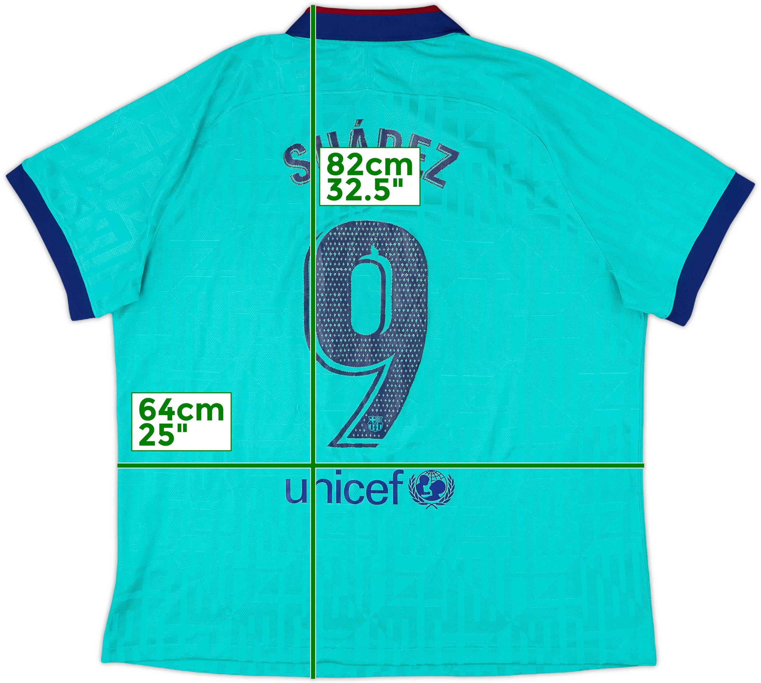 ※正規品　バルセロナ SUÁREZ 9番 シャツ 2017-18 Barcelona Away Shirt Suarez #9 - 9/10 - (S)