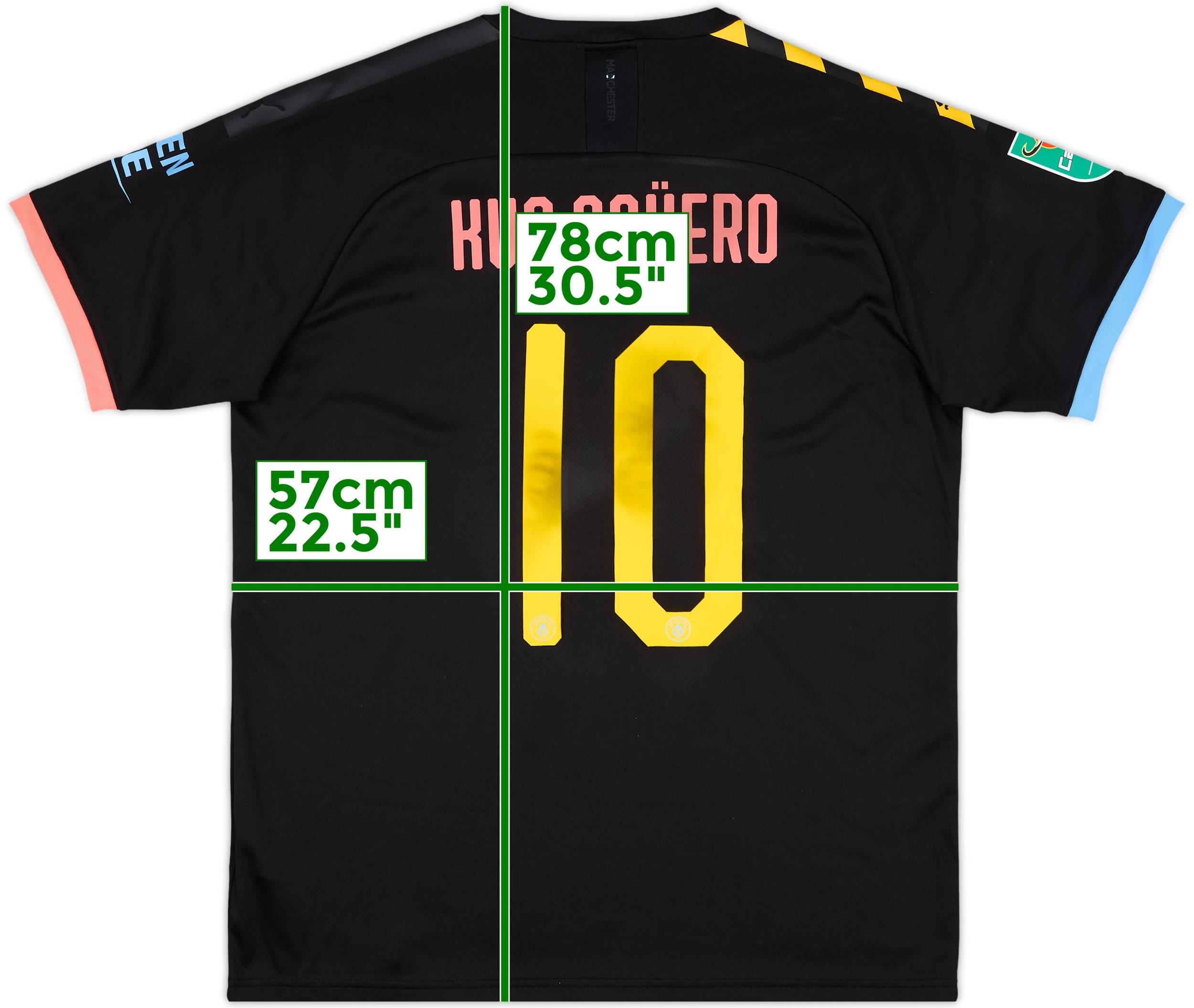 2019-20 Manchester City Away Shirt Kun Aguero #10 6/10 (XL)