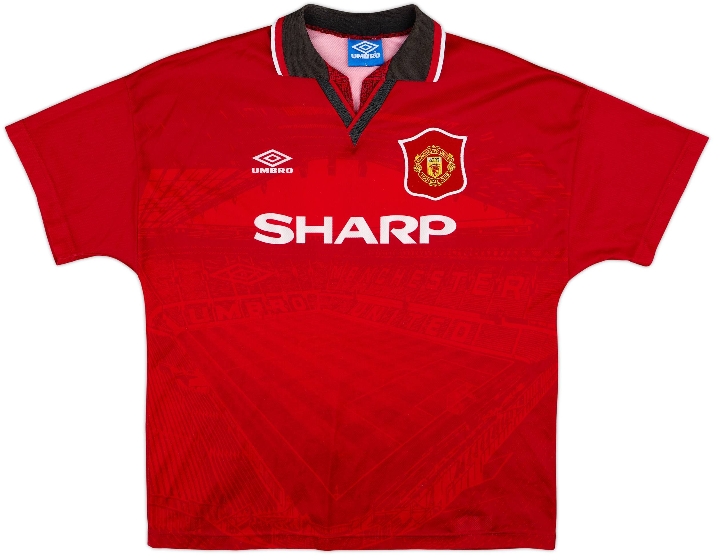 1994-96 Manchester United Home Shirt Cantona #7 - 8/10 - (L)
