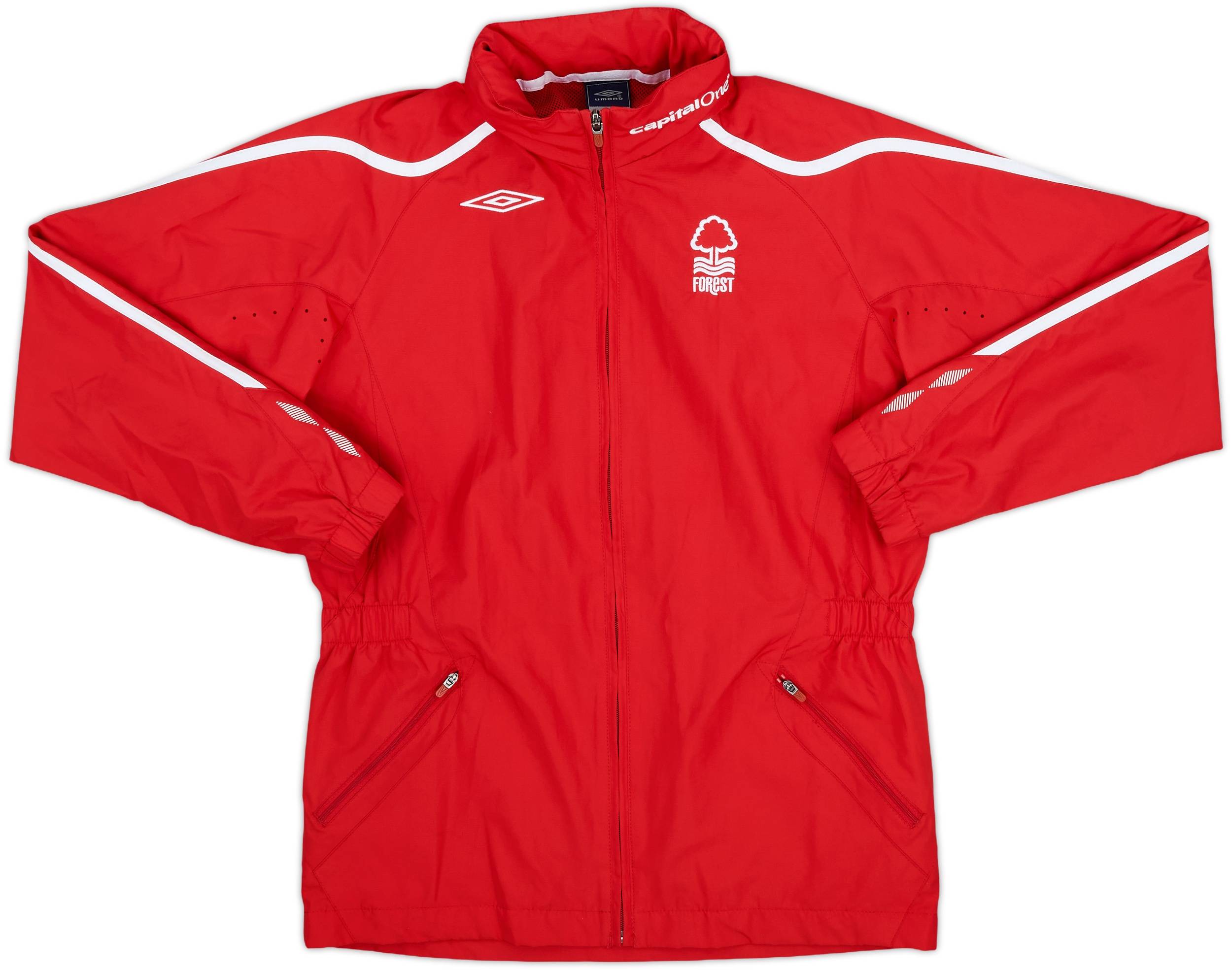 2007-09 Nottingham Forest Umbro Hooded Rain Jacket - 8/10 - (L.Boys)
