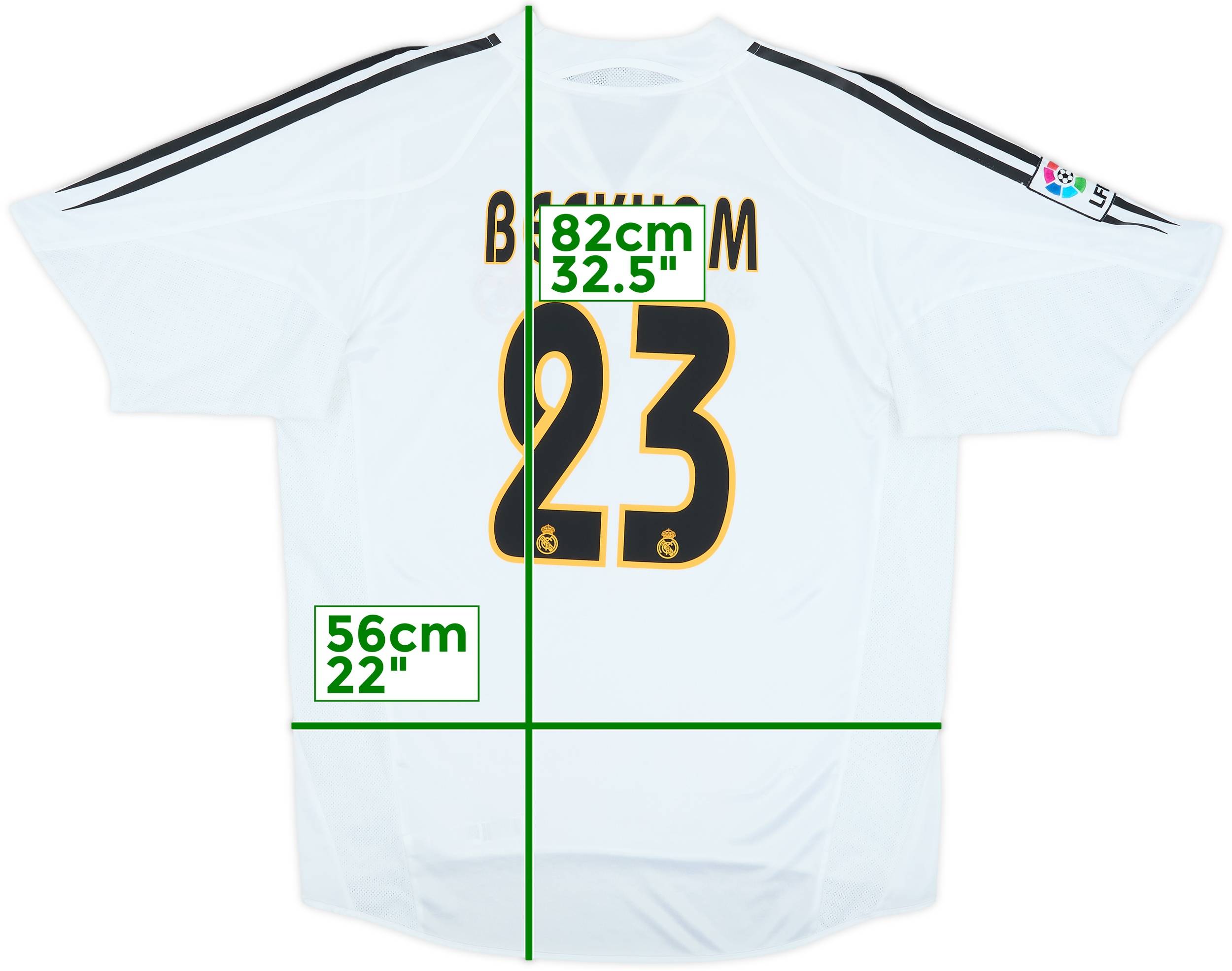 2004-05 Real Madrid Home Shirt Beckham #23 - 8/10 - (L)