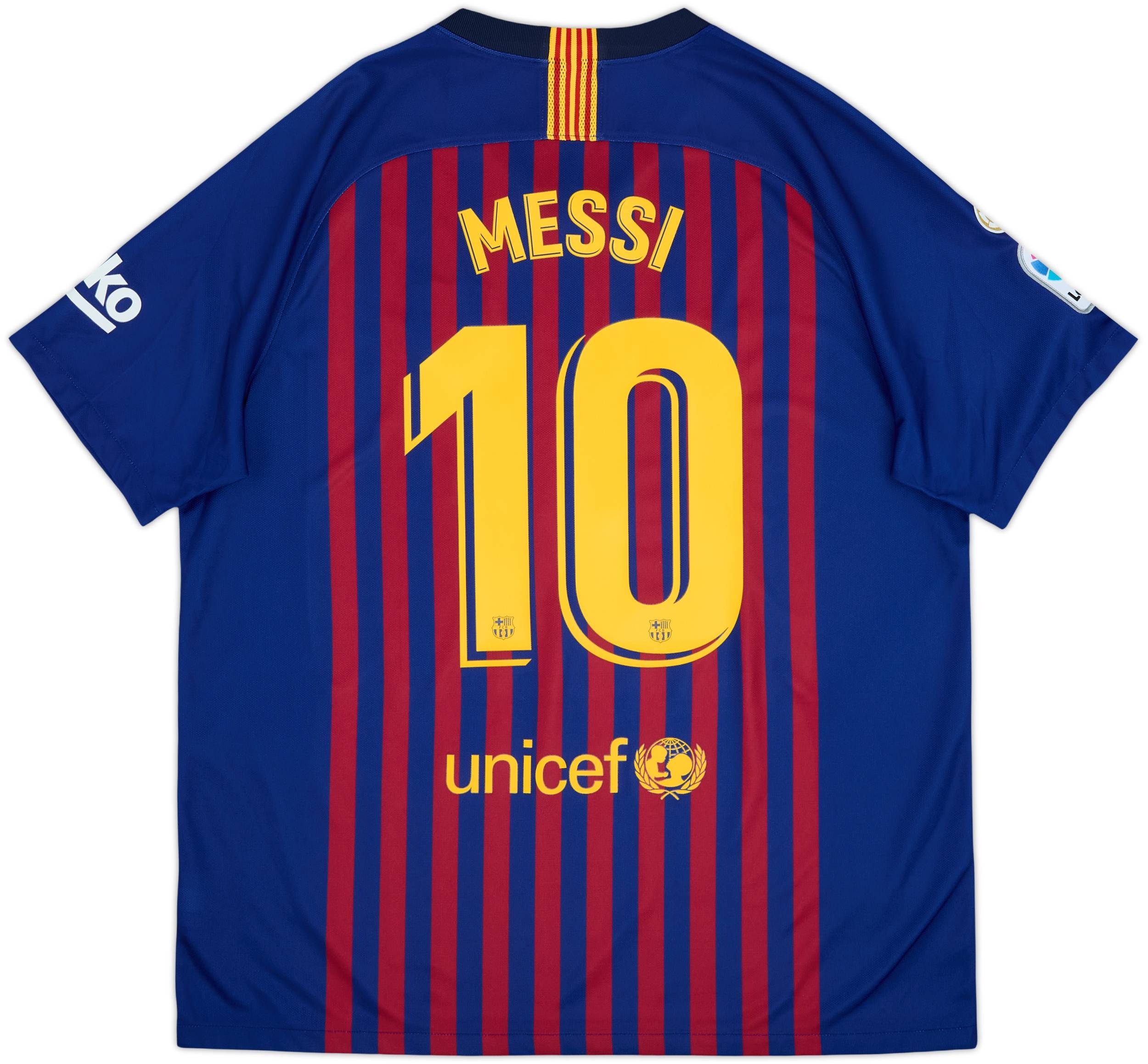 FC Barcelona ユニフォーム 青赤 メッシ 2018-19 Barcelona Home Shirt Messi #10 - 8/10 - (XL)