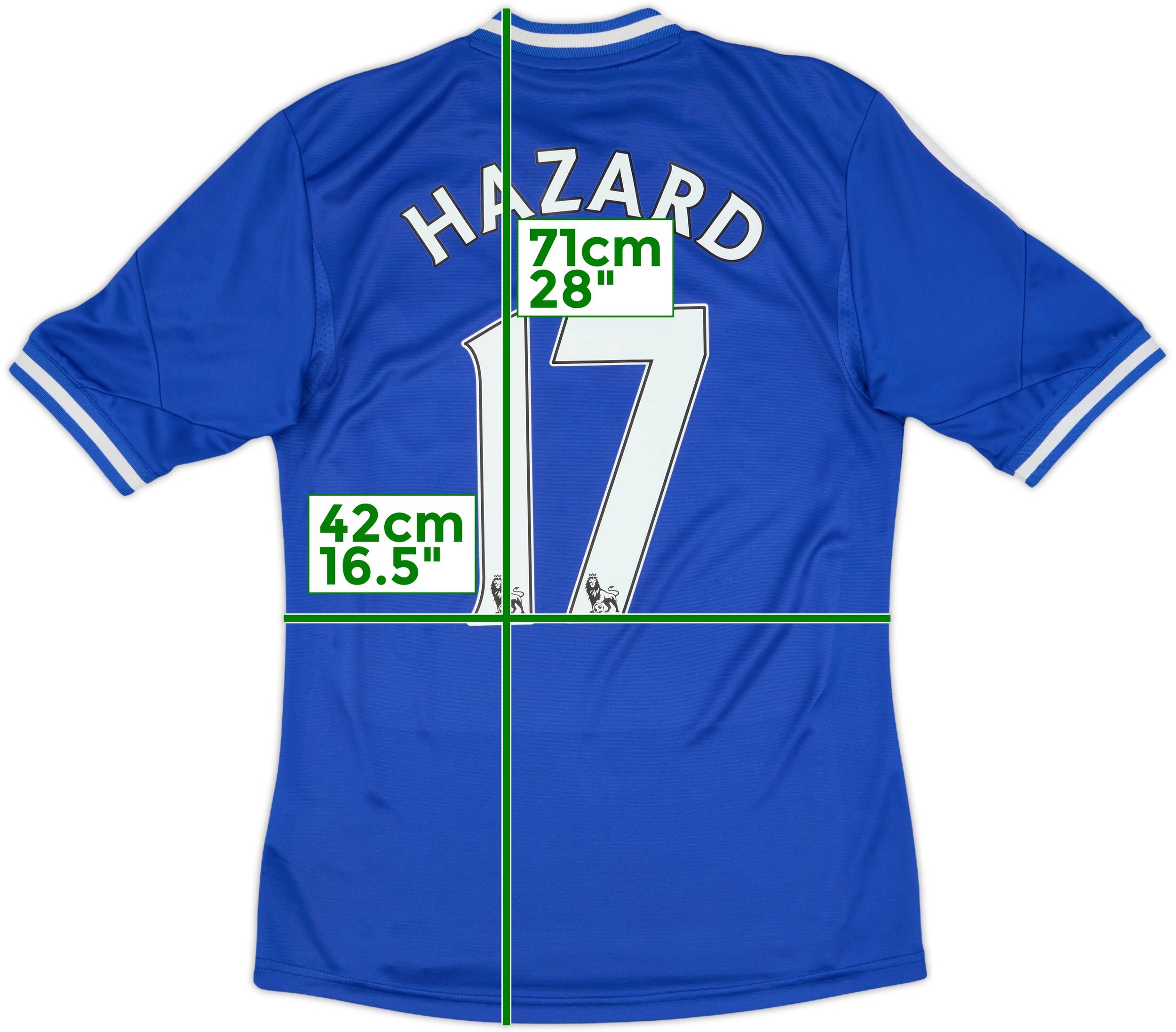 Chelsea FC HAZARD 17 ホームシャツ 2013-14 Chelsea Home Shirt Hazard #17 - 6/10 - (S)